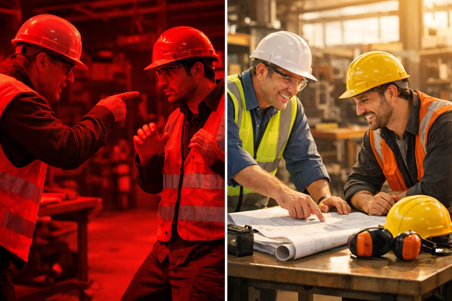 Comparison of authoritarian versus collaborative safety leadership approaches in workplace