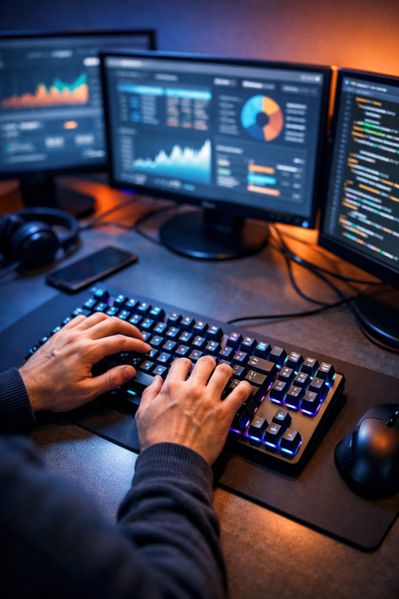 Professional developer working on technical SEO and website speed optimization for a local business.