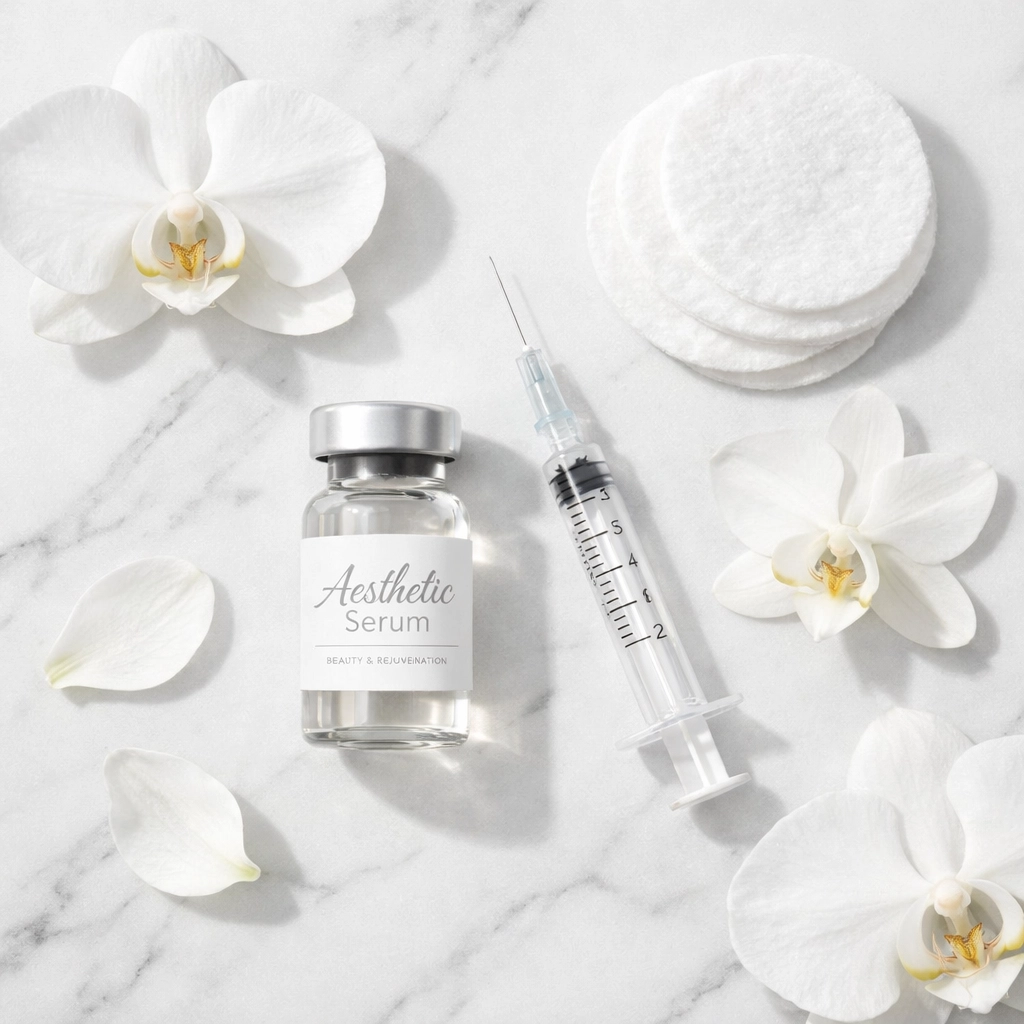 Medical aesthetic skin lightening treatment products including glutathione and skin boosters