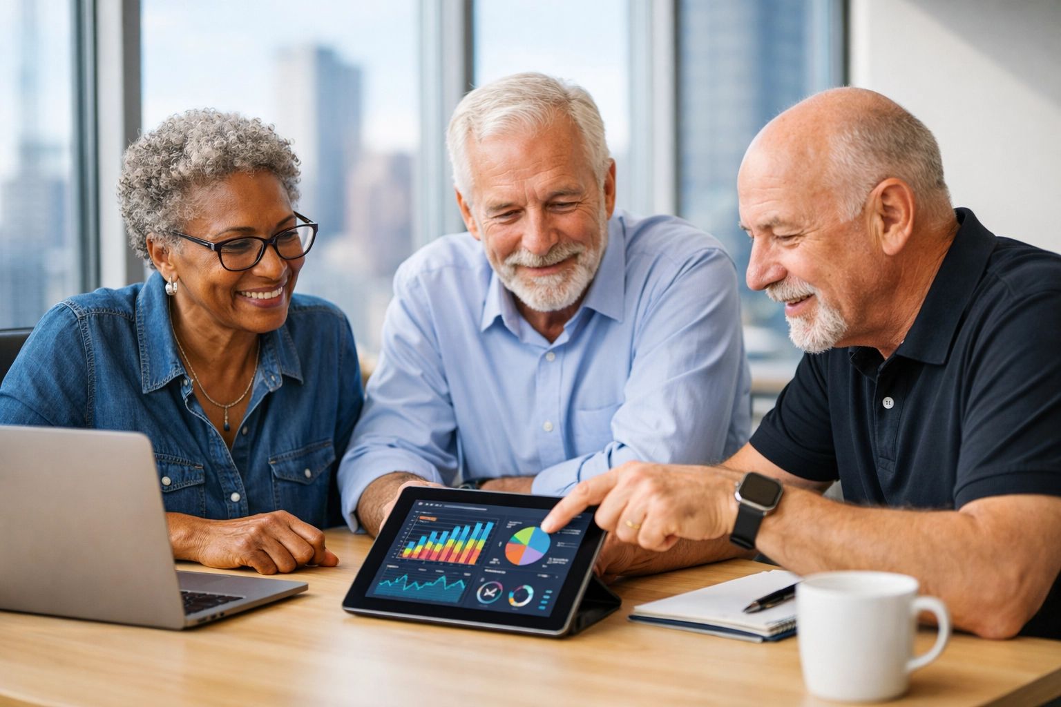 IT professionals reviewing an ITOM dashboard to maximize ServiceNow implementation partner ROI.