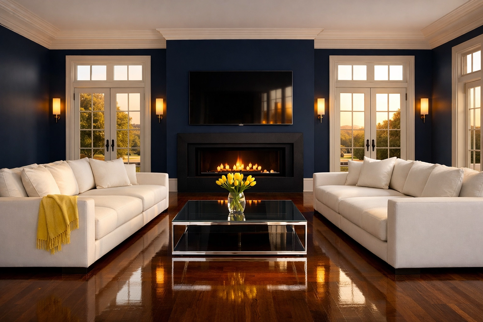 Clutter-free luxury living room in Winchester showing the neurological benefits of a professional deep cleaning service.