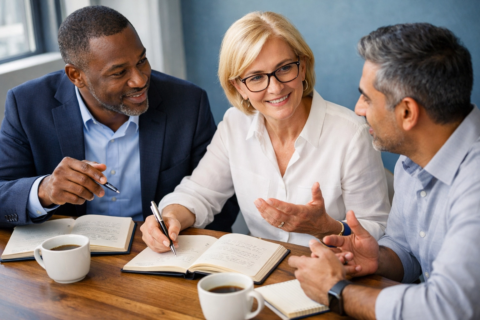 Leaders collaborating on growth mindset and mental resilience development strategies