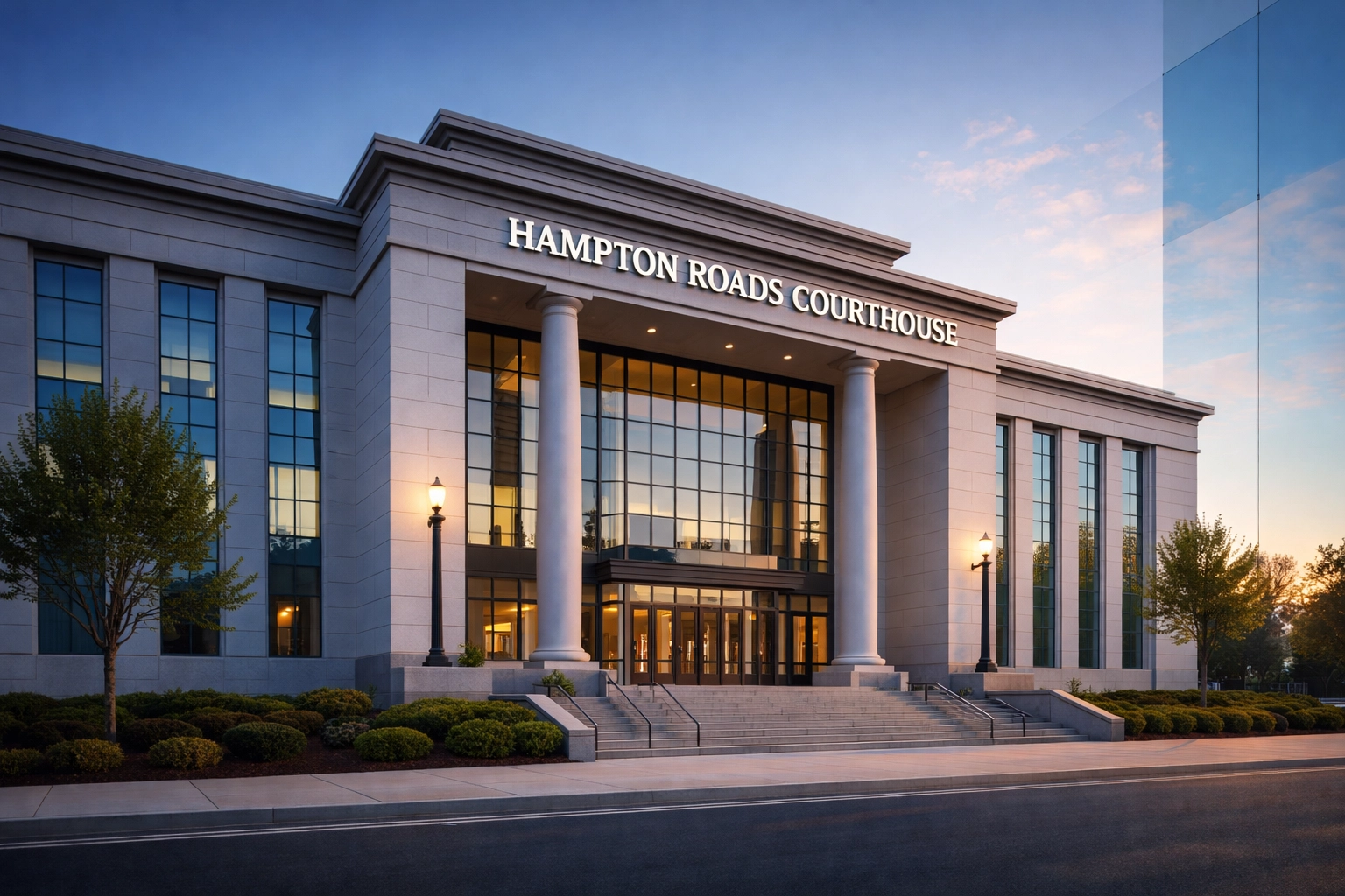 Hampton Roads courthouse where local DUI attorneys build their courtroom experience