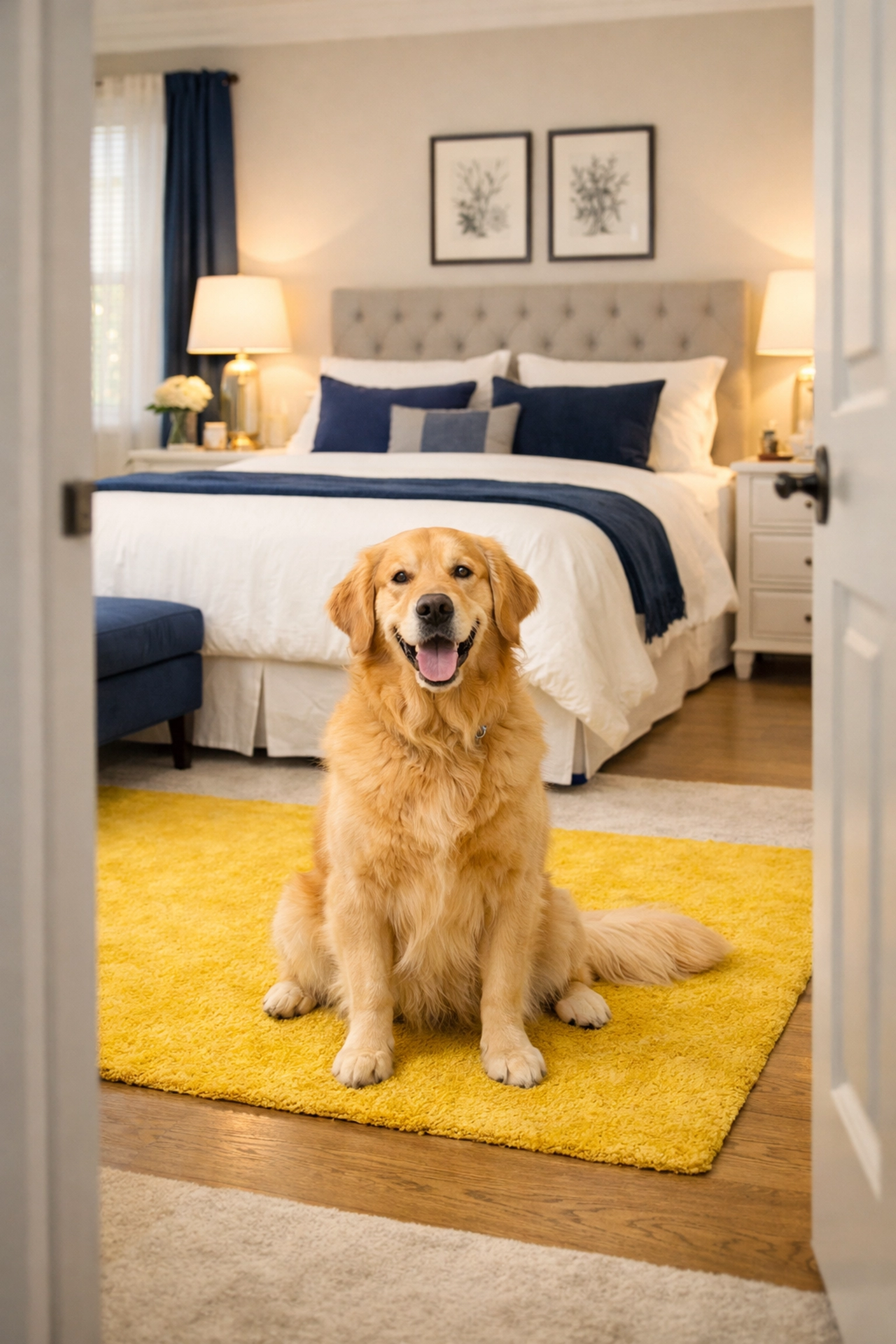 Spotless master bedroom showing pet-friendly results from local house cleaning services MA.