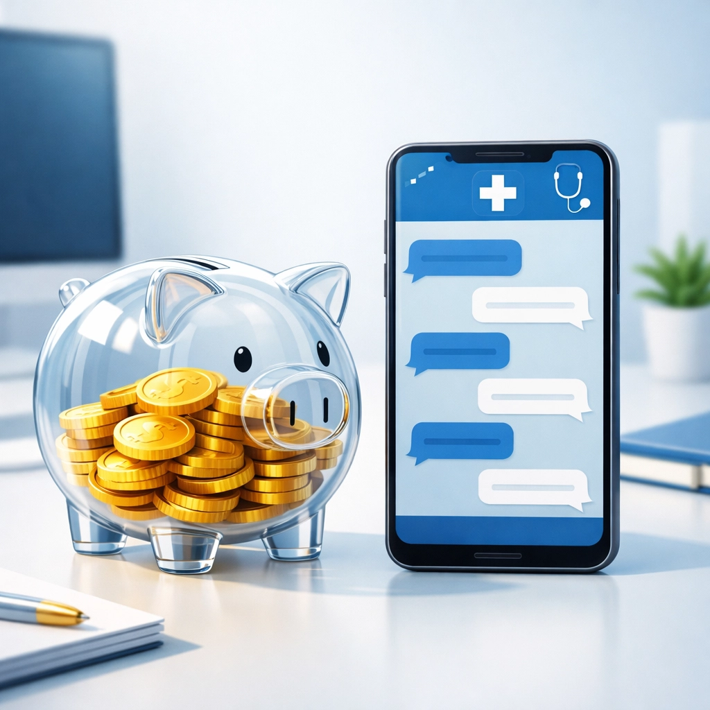 Cost savings comparison between traditional urgent care and affordable online telehealth services