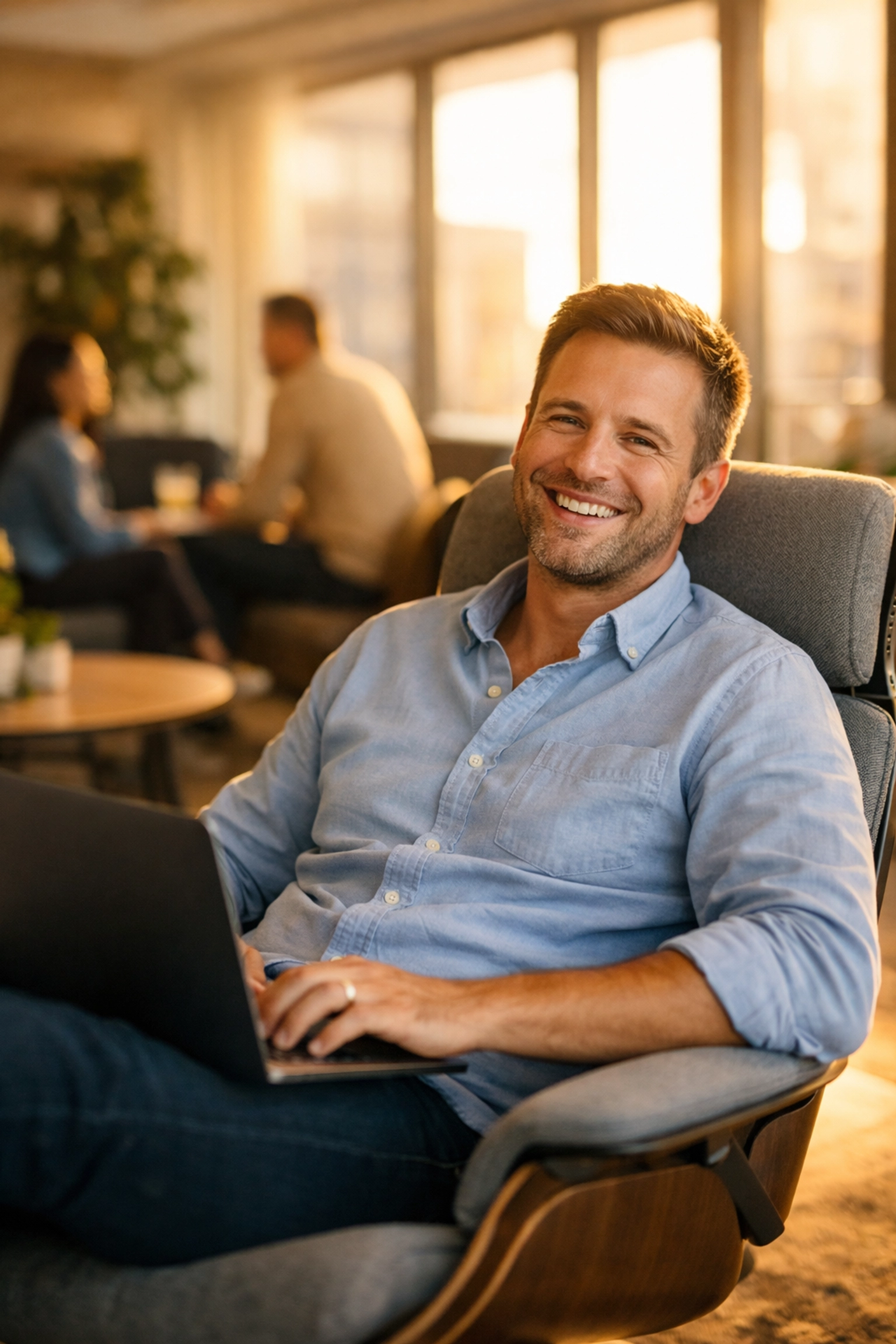 Productive professional benefiting from human-centric ServiceNow consulting and streamlined enterprise workflows.