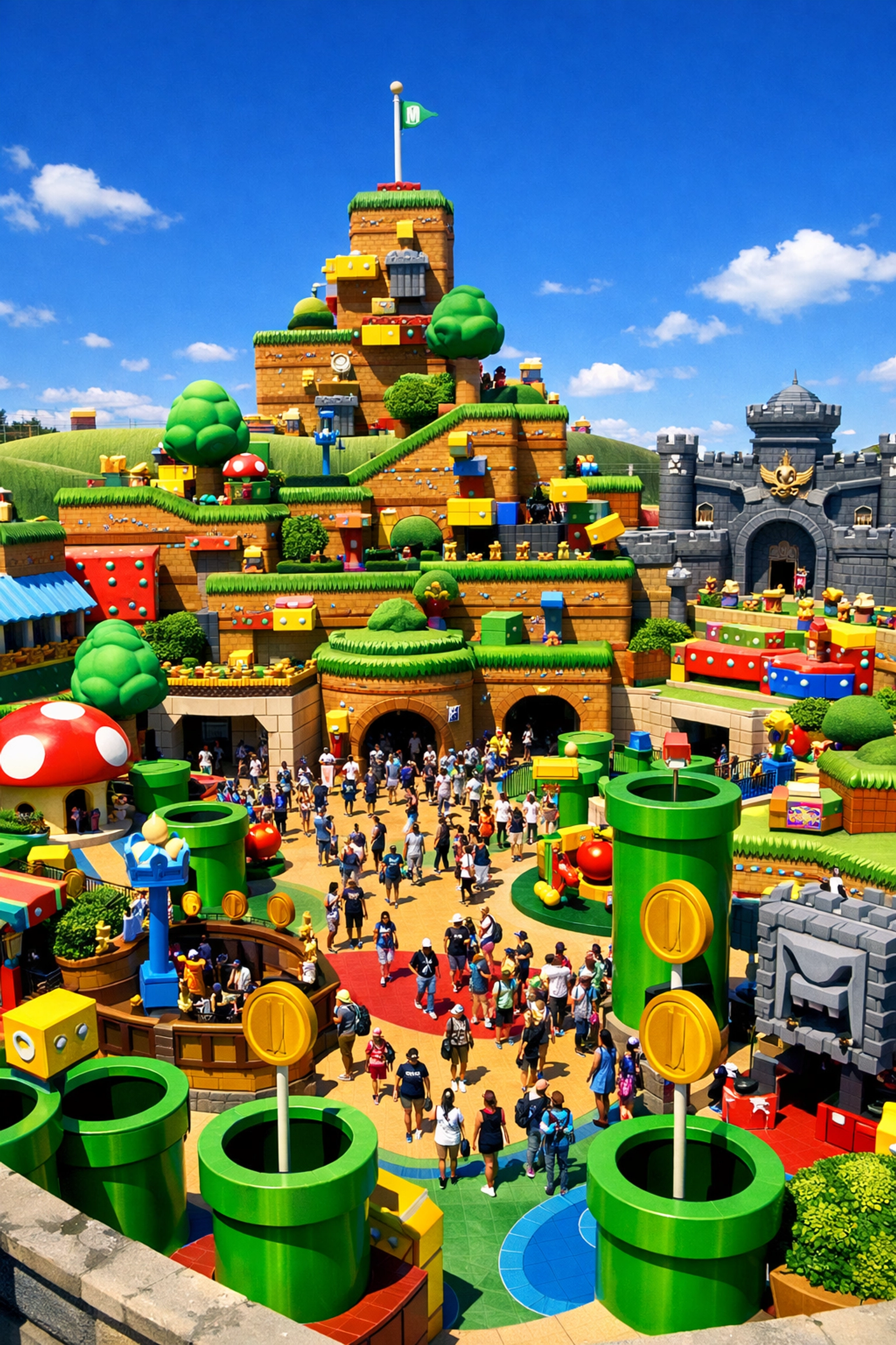 Universal Studios Hollywood Photography Guide 2026: Movie Magic Secrets Revealed for the Best Photo Spots 2 Super Nintendo World Mushroom Kingdom view, showcasing the vibrant and colorful photo spots for travelers.