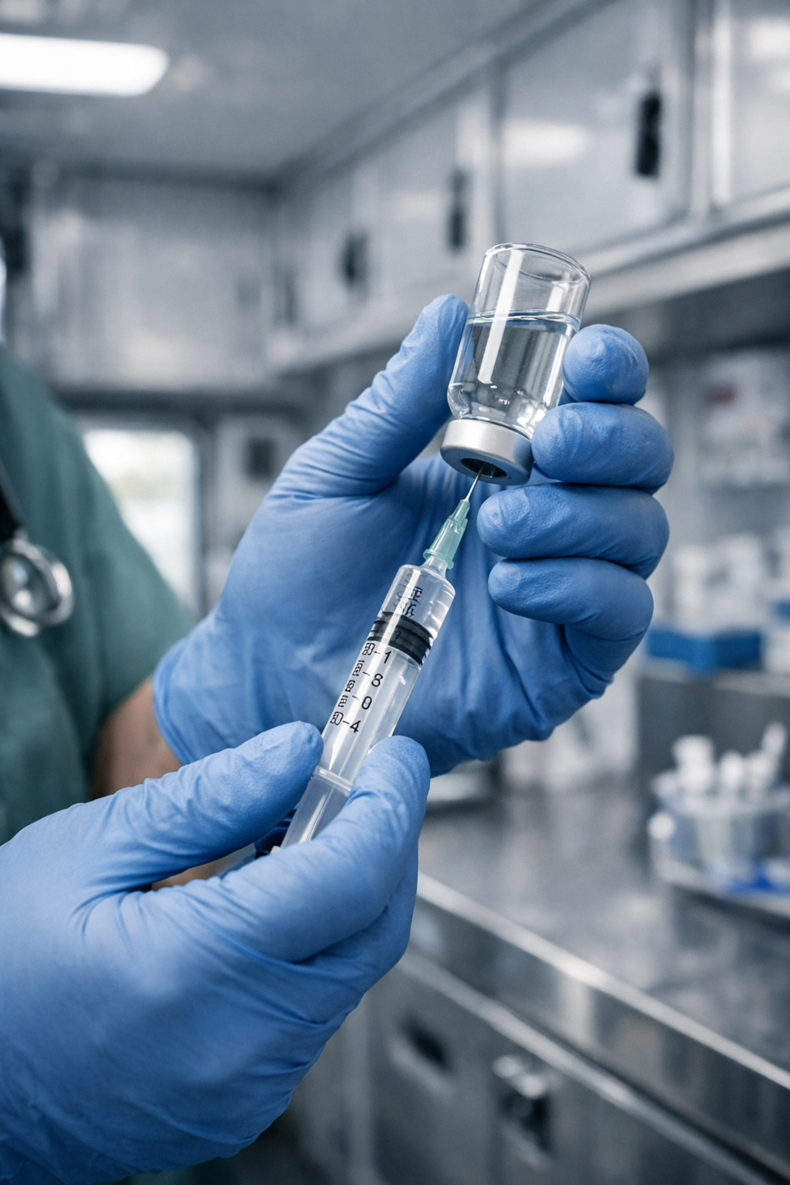 A veterinarian prepares a vaccine to prevent the spread of diseases in Mexico's stray animal population.