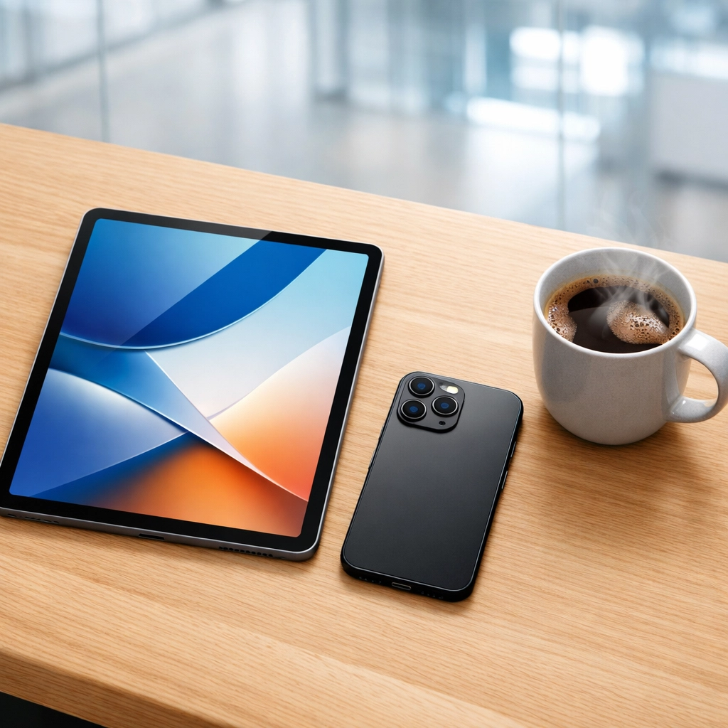 Clean modern office workspace highlighting efficient communication for property management services.