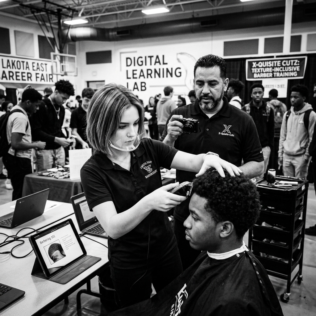 [HERO] Lakota East Career Fair: Hands-On Barbering in the Digital Learning Lab