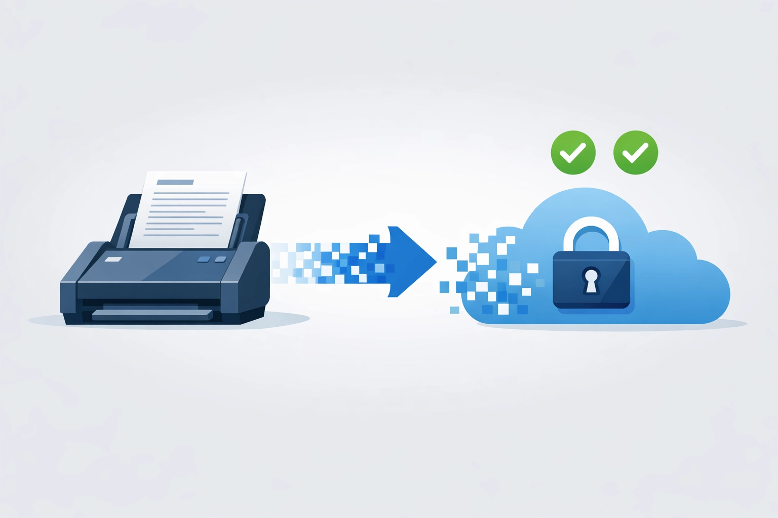 Securely scanning tax documents for fast electronic filing and digital record keeping.