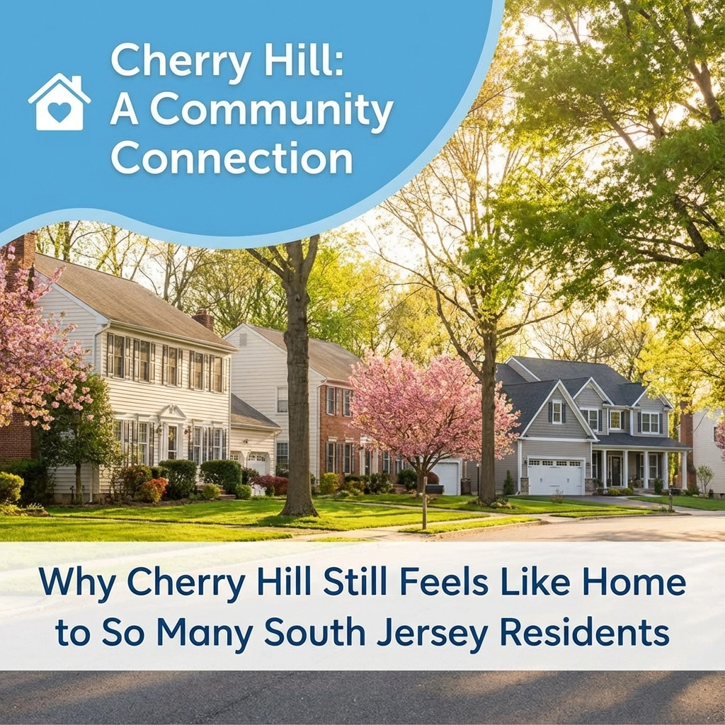 Cherry Hill NJ aerial view of South Jersey suburban neighborhood community lifestyle