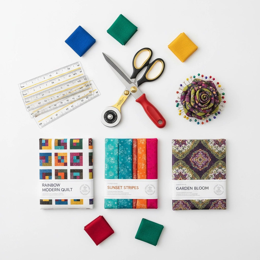 Finished quilt from a quilt kit draped over chair