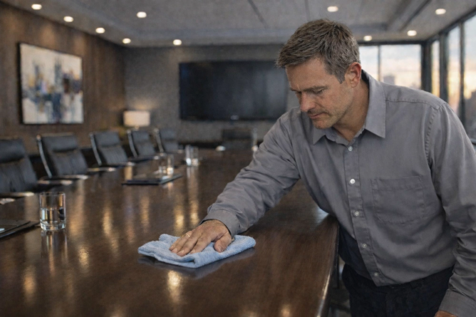 Corporate boardroom cleaning service for executive office spaces in Northern NJ