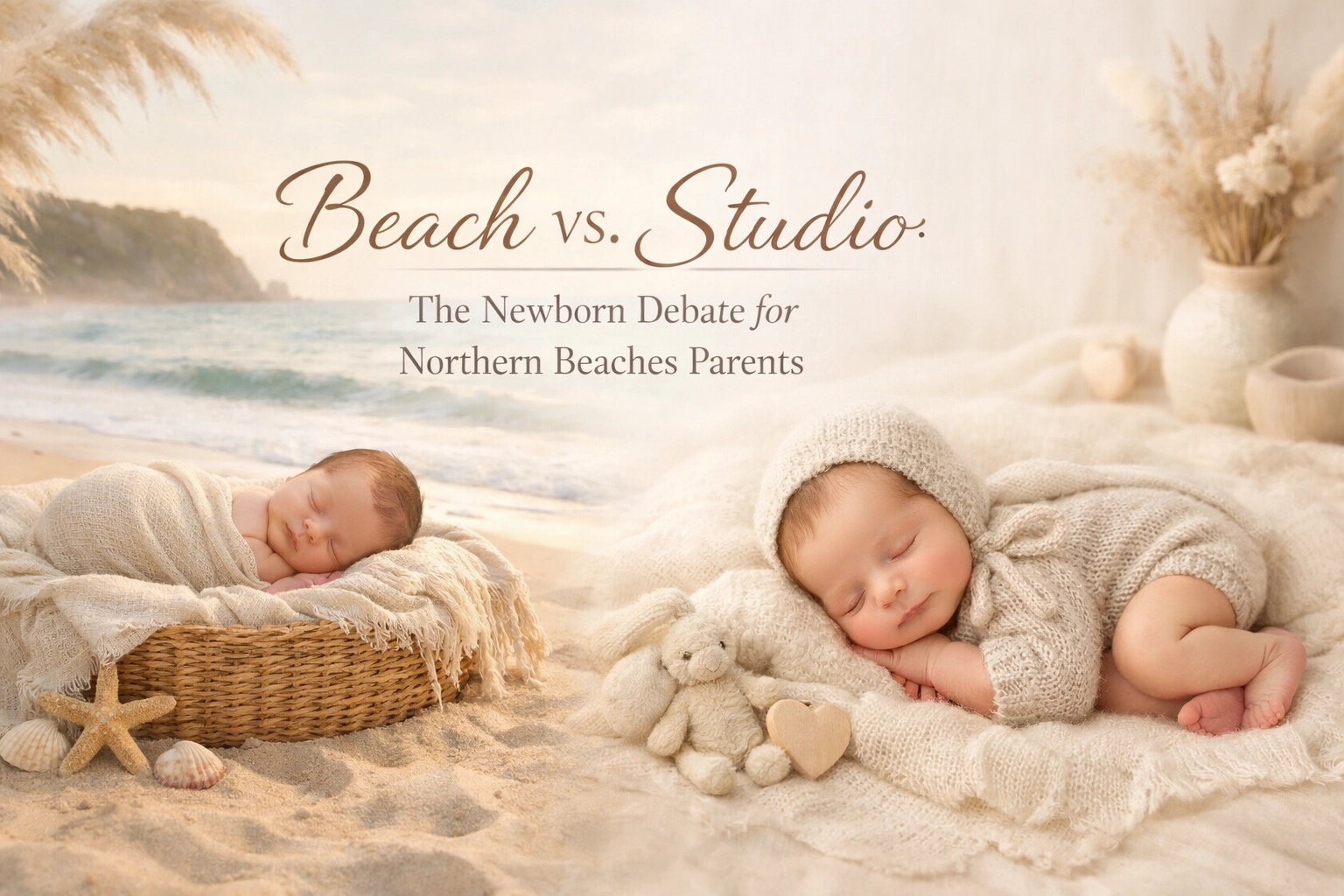 [HERO] Beach vs. Studio: The Newborn Debate for Northern Beaches Parents