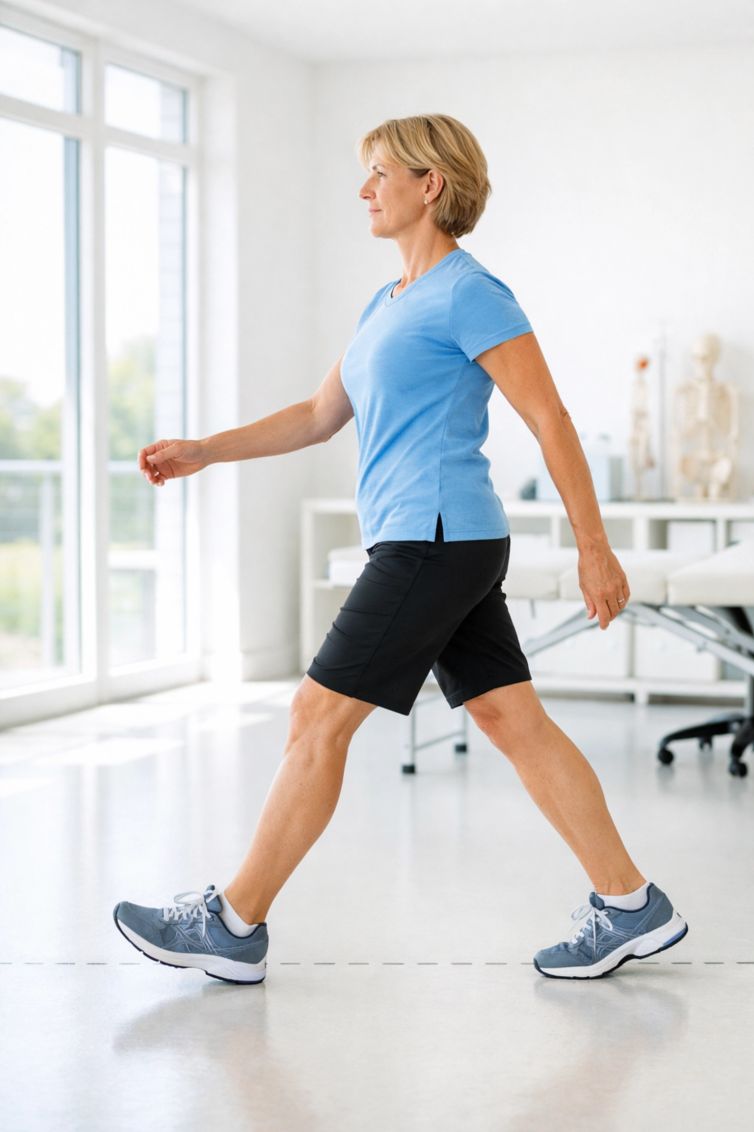 Active adult over 50 walking test demonstrating NMN physical performance benefits