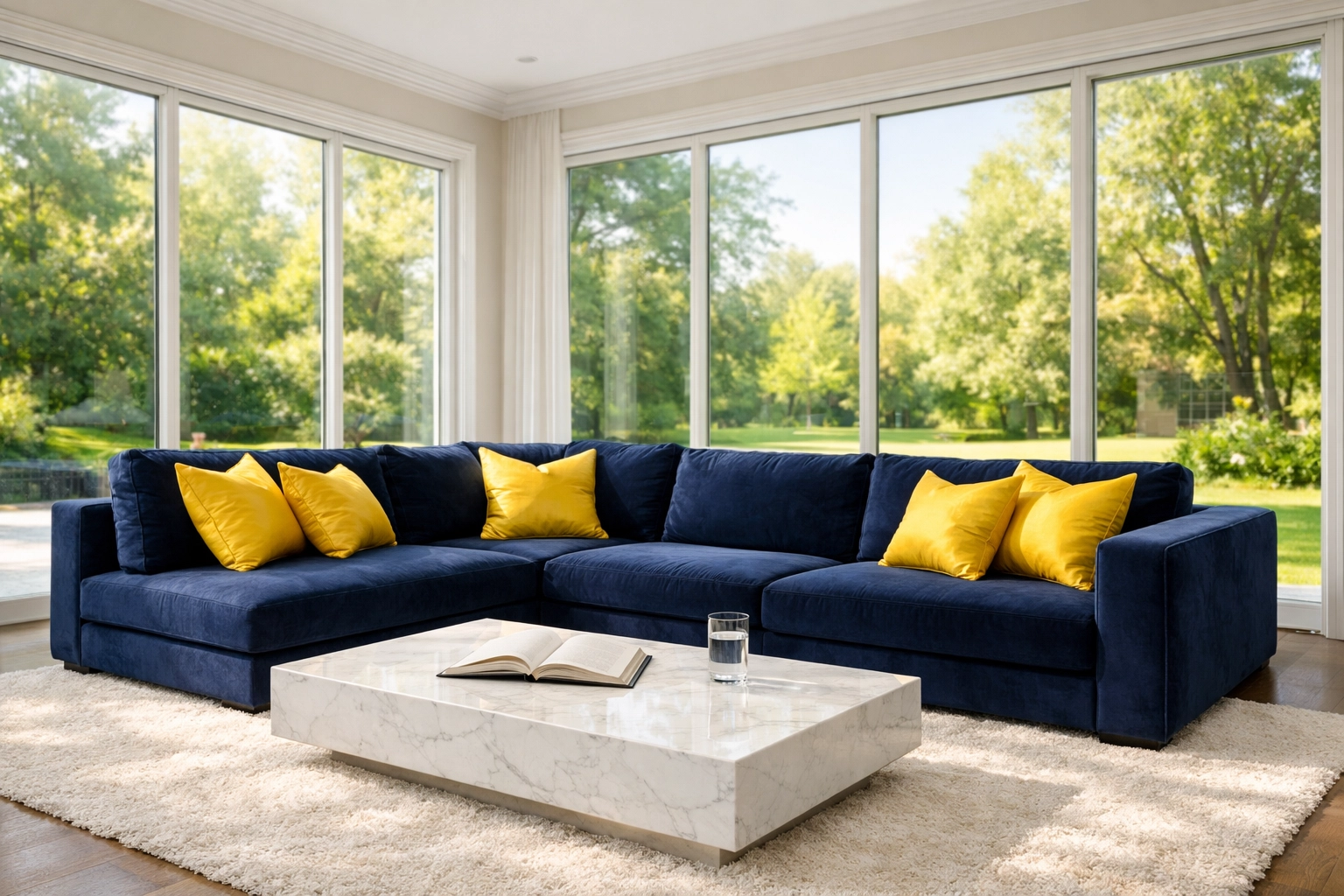 Immaculate Westborough living room showing the stress-free results of professional house cleaning.