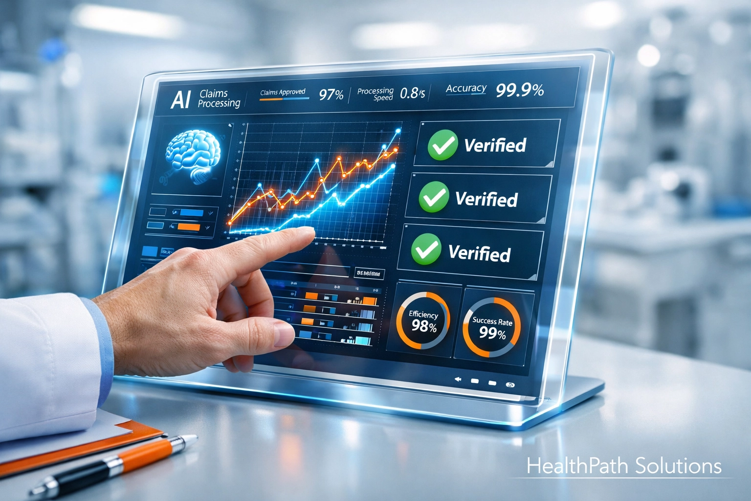 Medical professional using advanced billing technology to reduce claim denials in a Florida practice.