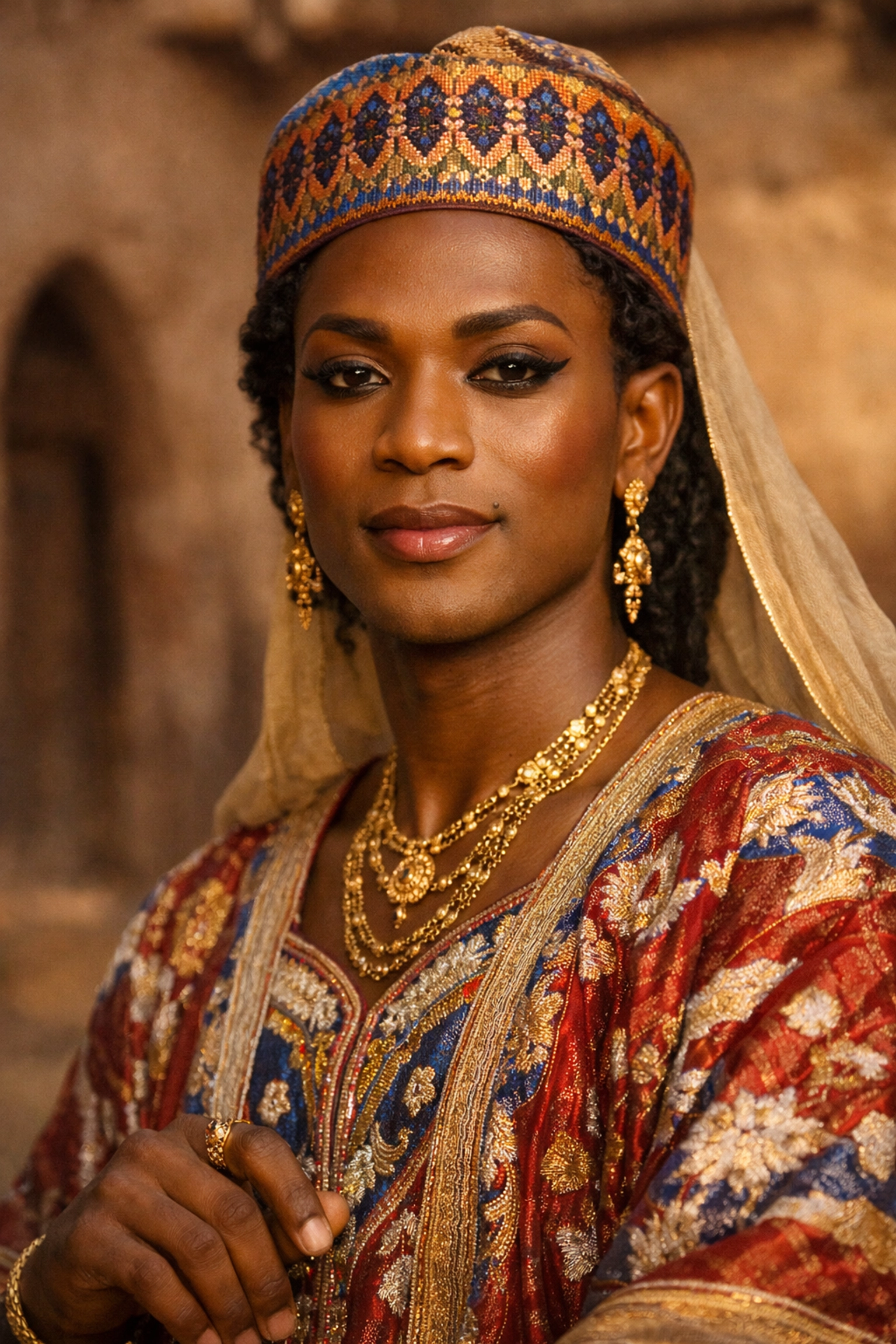 A 'Yan Daudu man in Northern Nigeria wearing traditional babban riga, representing gender fluid Hausa history.