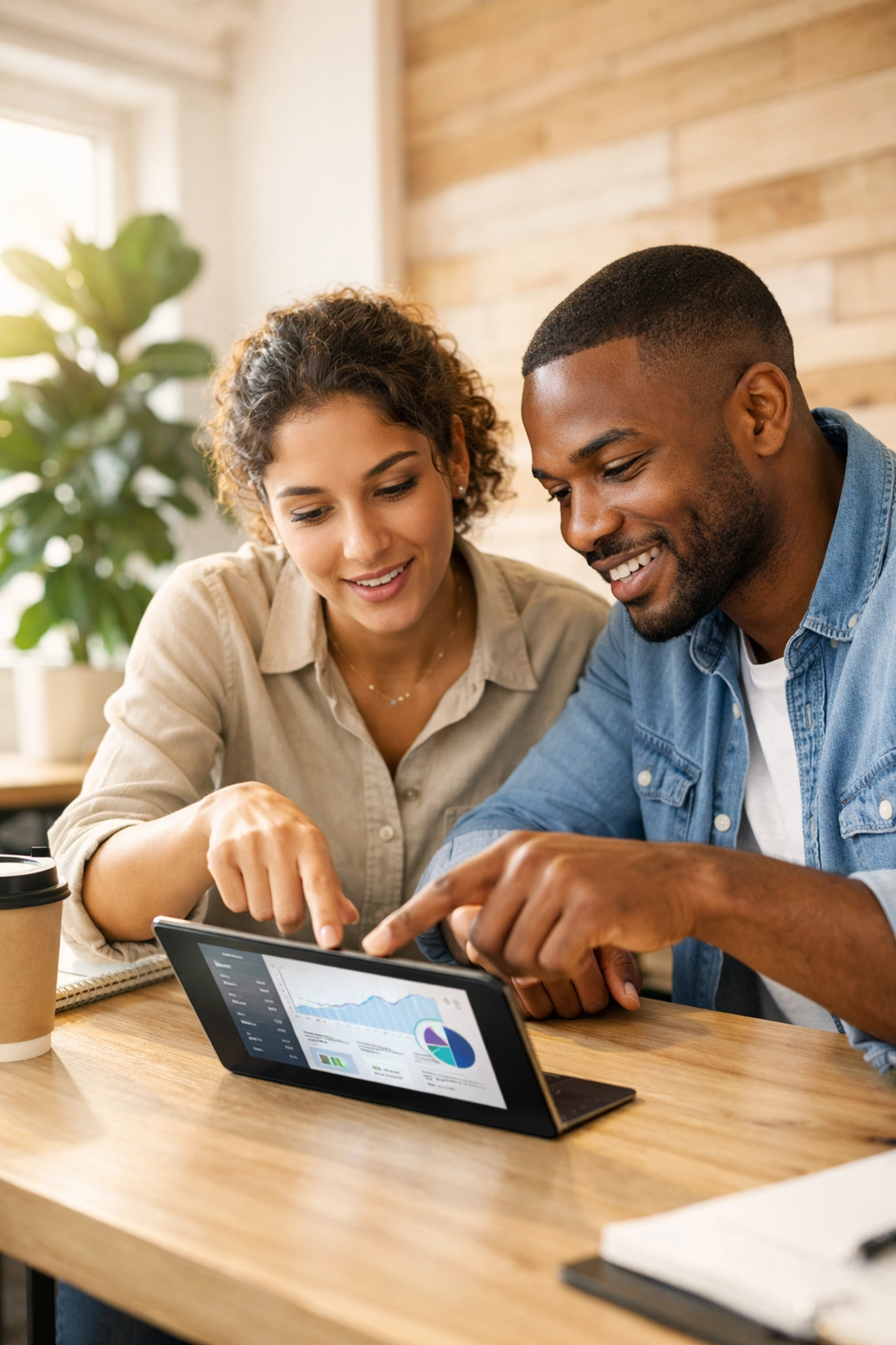 Expert team collaborating on startup accounting services in a bright, modern professional workspace.