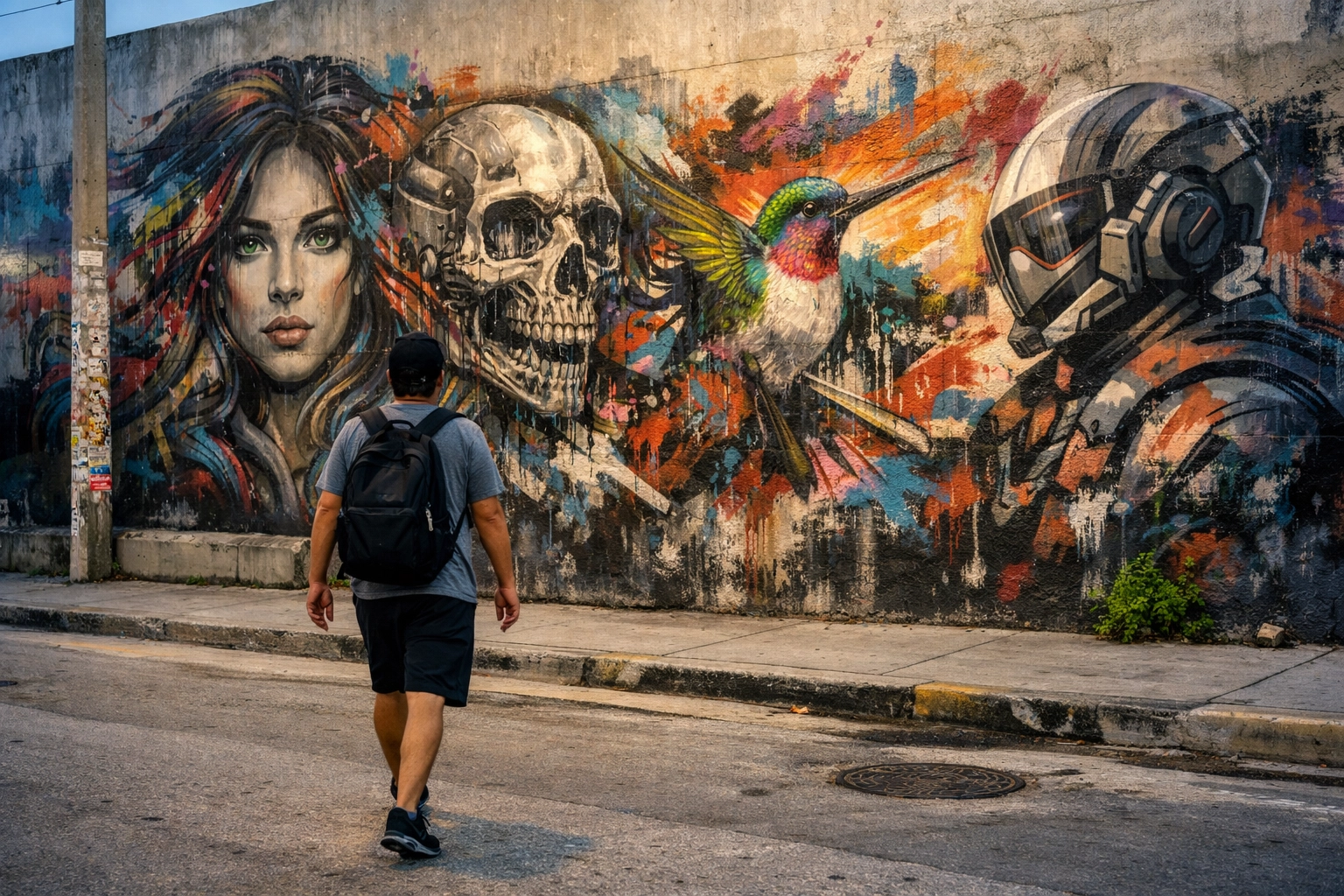 Colorful street art murals in the Wynwood Art District, an essential Miami photography location for urban shots.