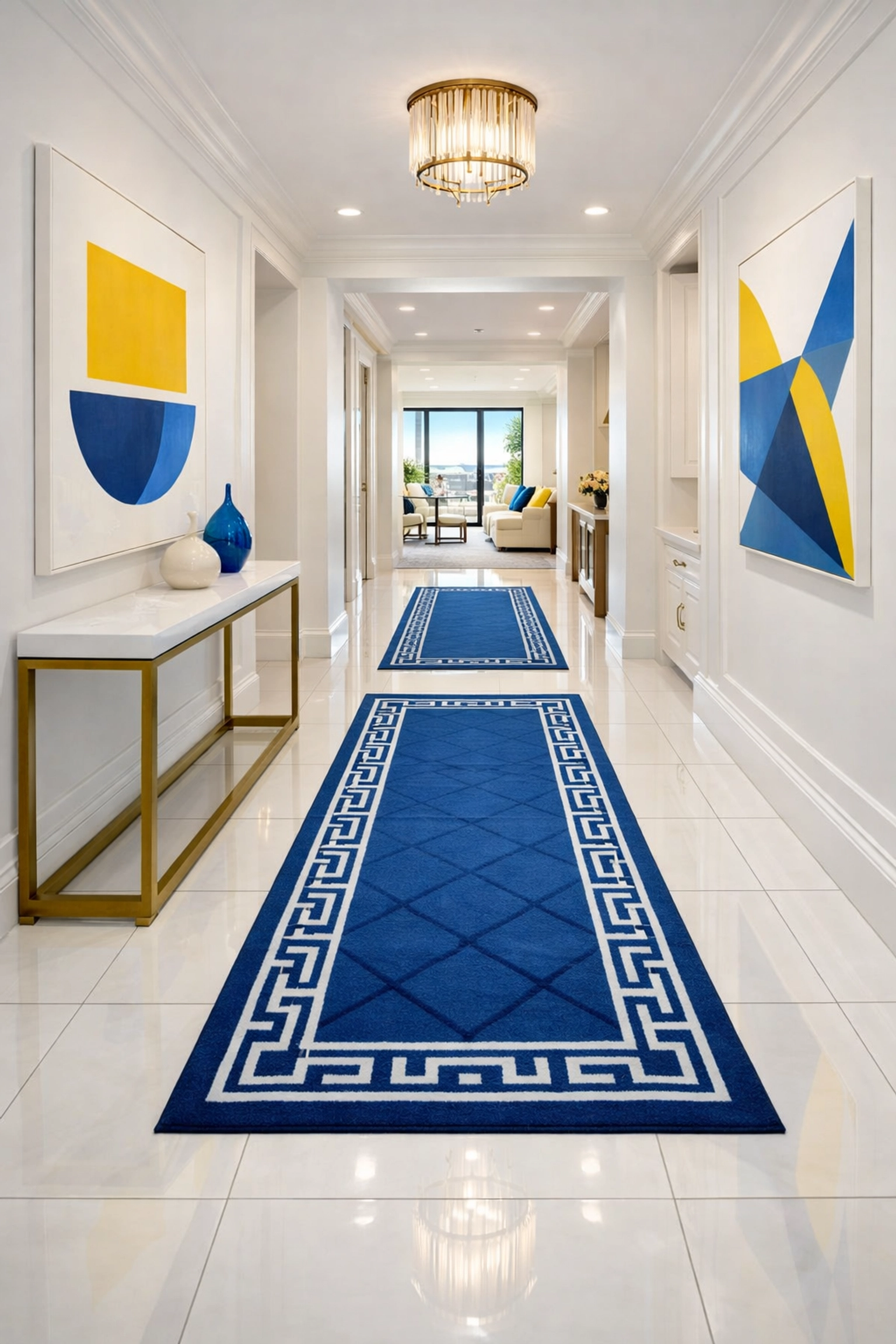 Well-maintained Leominster foyer with polished tile floors showing the results of professional residential cleaning.