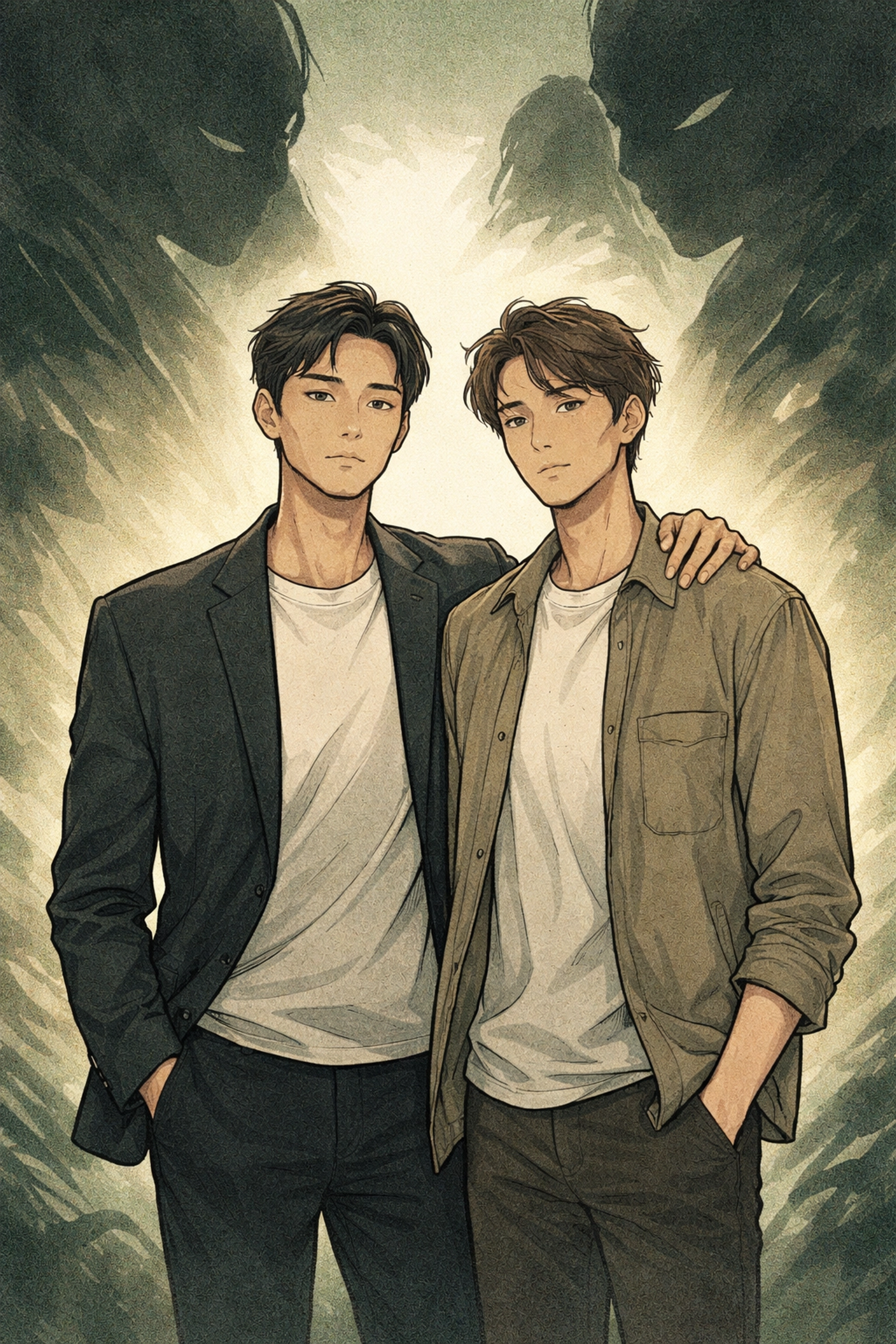 Julian and Arthur stand united in defiance, representing courage and the power of MM love to overcome family expectations in Imperial Hearts.