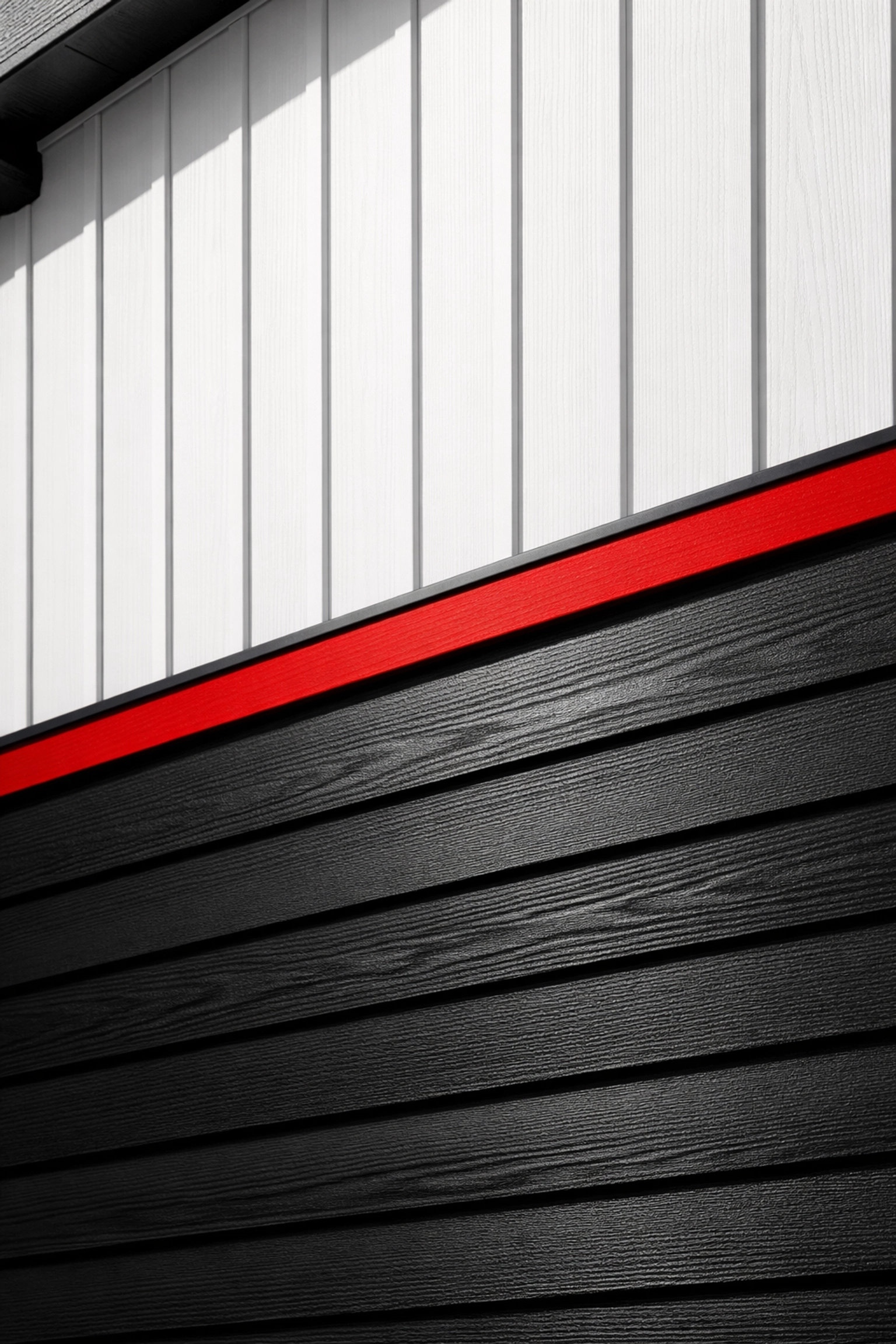 Vertical board-and-batten mixed with horizontal lap siding for a custom siding installation in Chattanooga TN.