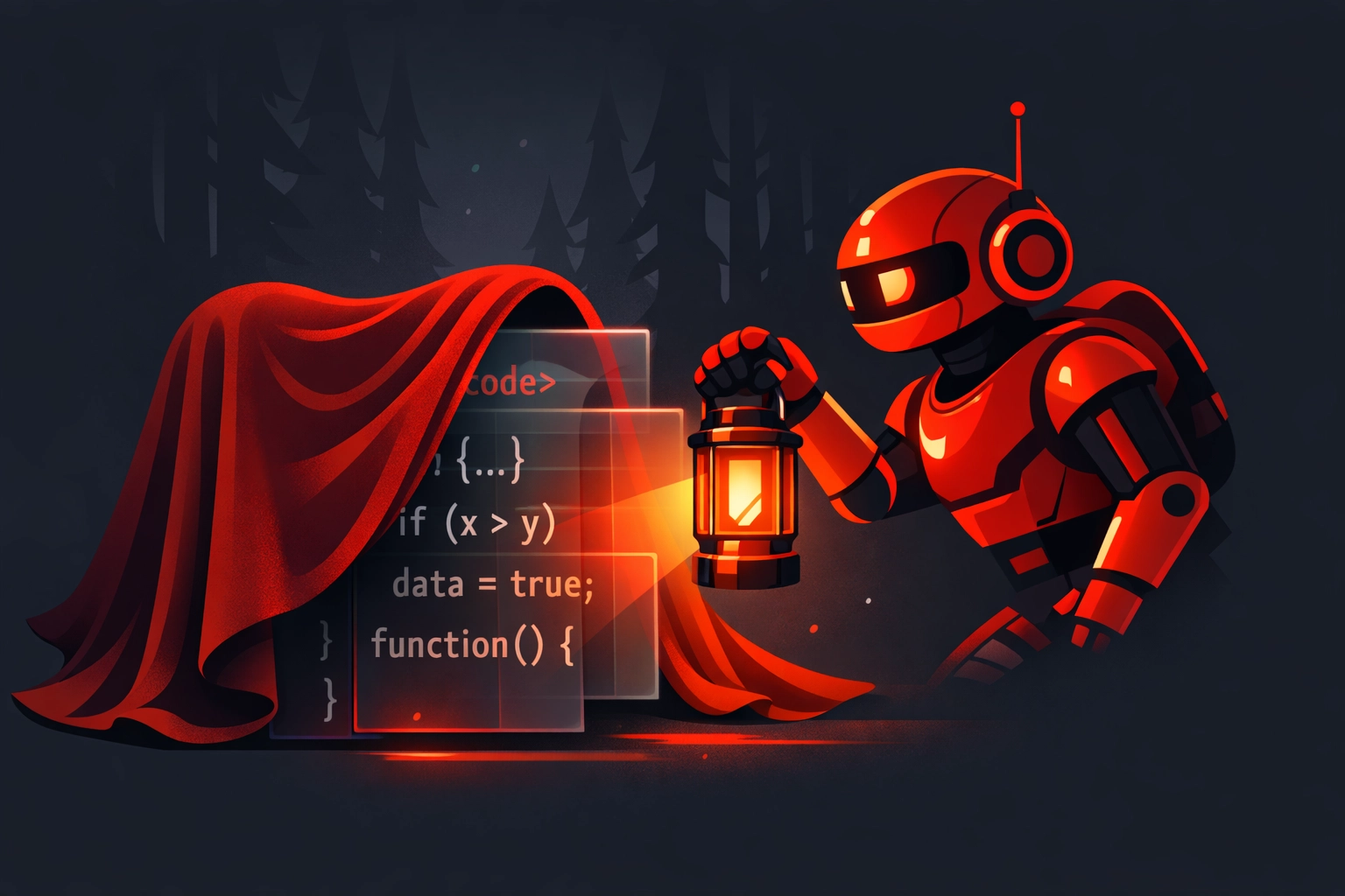 Digital search bot uncovering hidden website code to fix Google indexing and visibility issues.