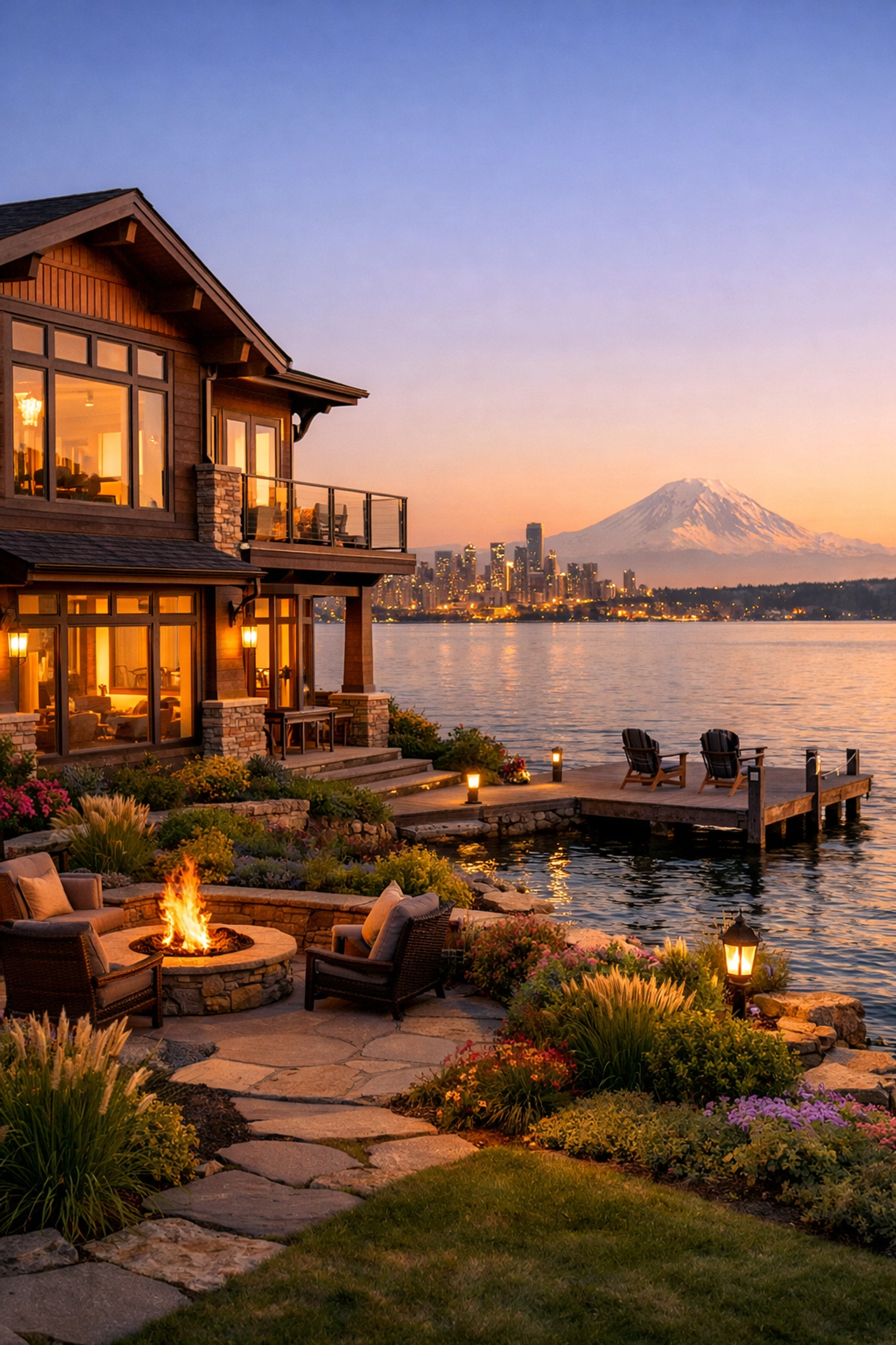 High-value waterfront home in Seattle with Puget Sound views, representing Northwest real estate