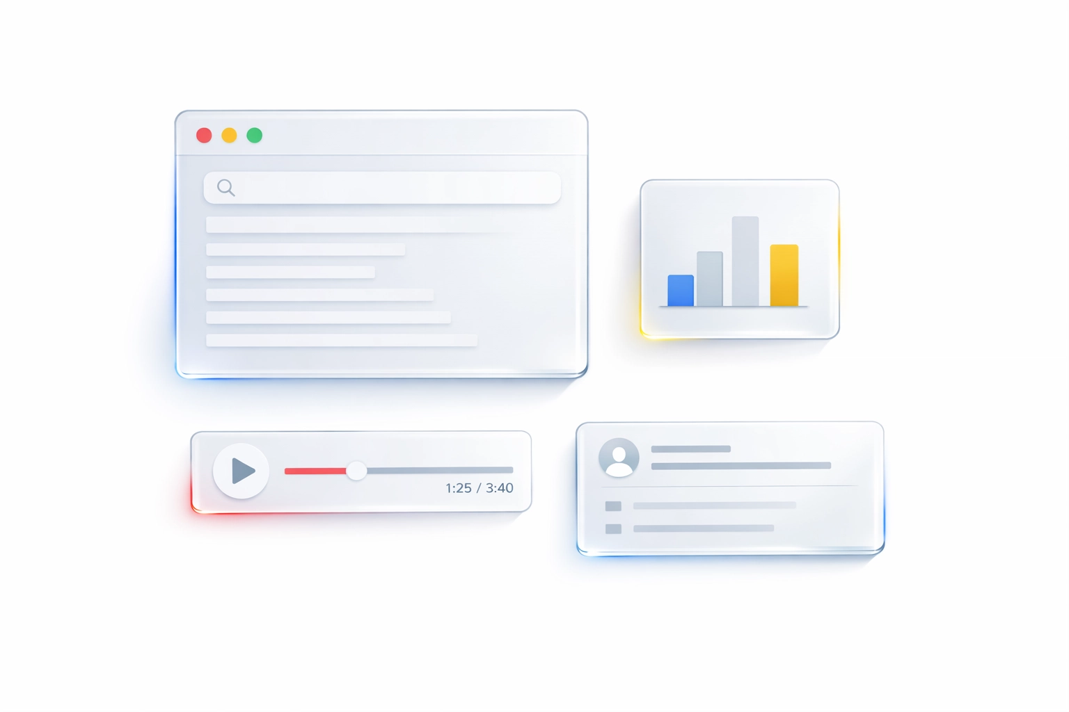Minimalist software interface showing organized text snippets for fast one-click copying.