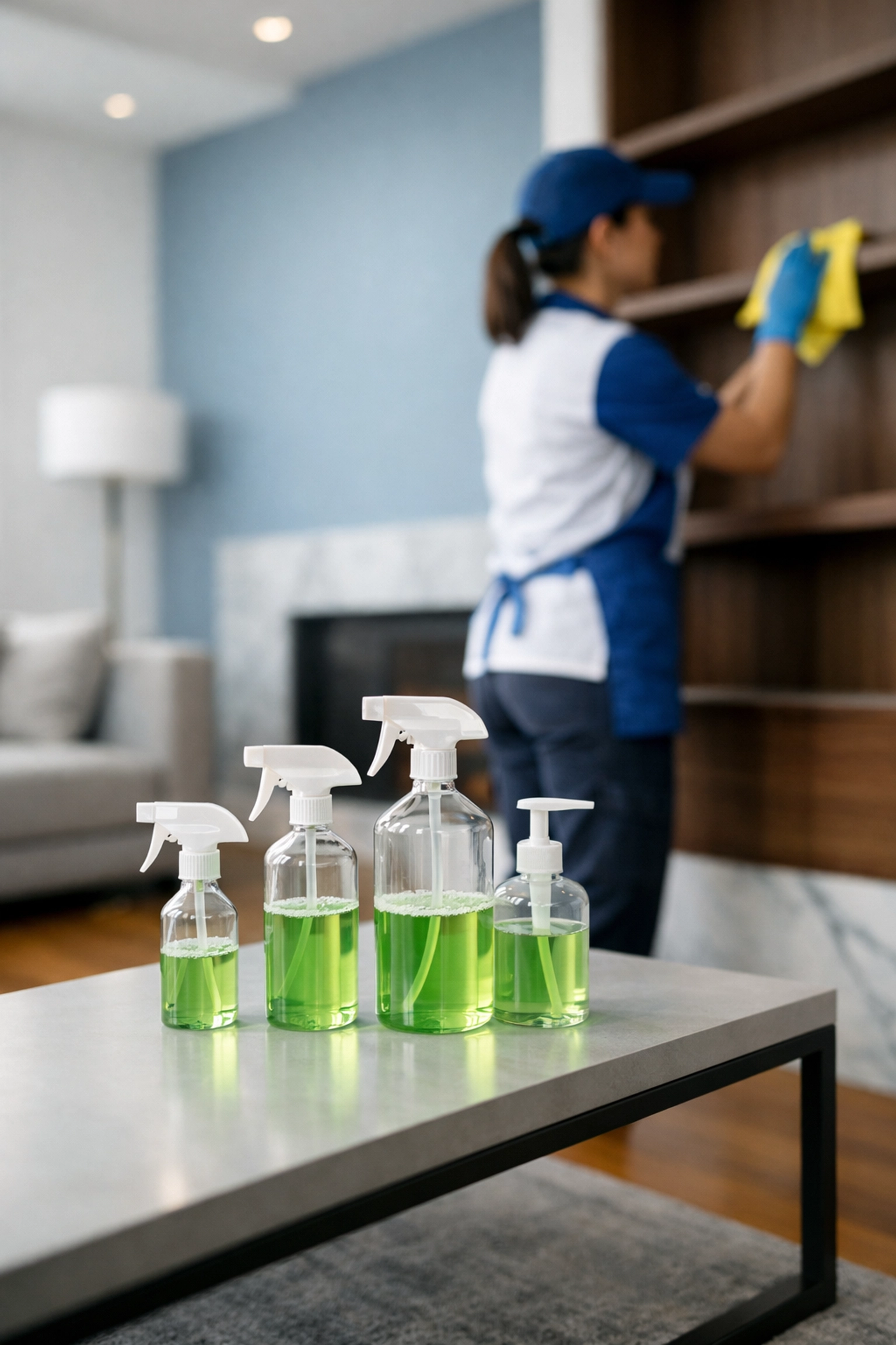 Eco-friendly move-out cleaning in the Boston area by a professional cleaner in a modern home
