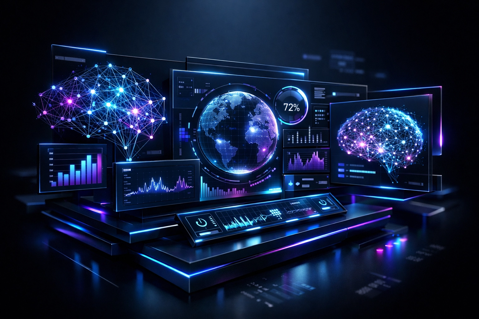 AI-powered e-commerce analytics dashboard displaying customer data insights for Dubai retailers