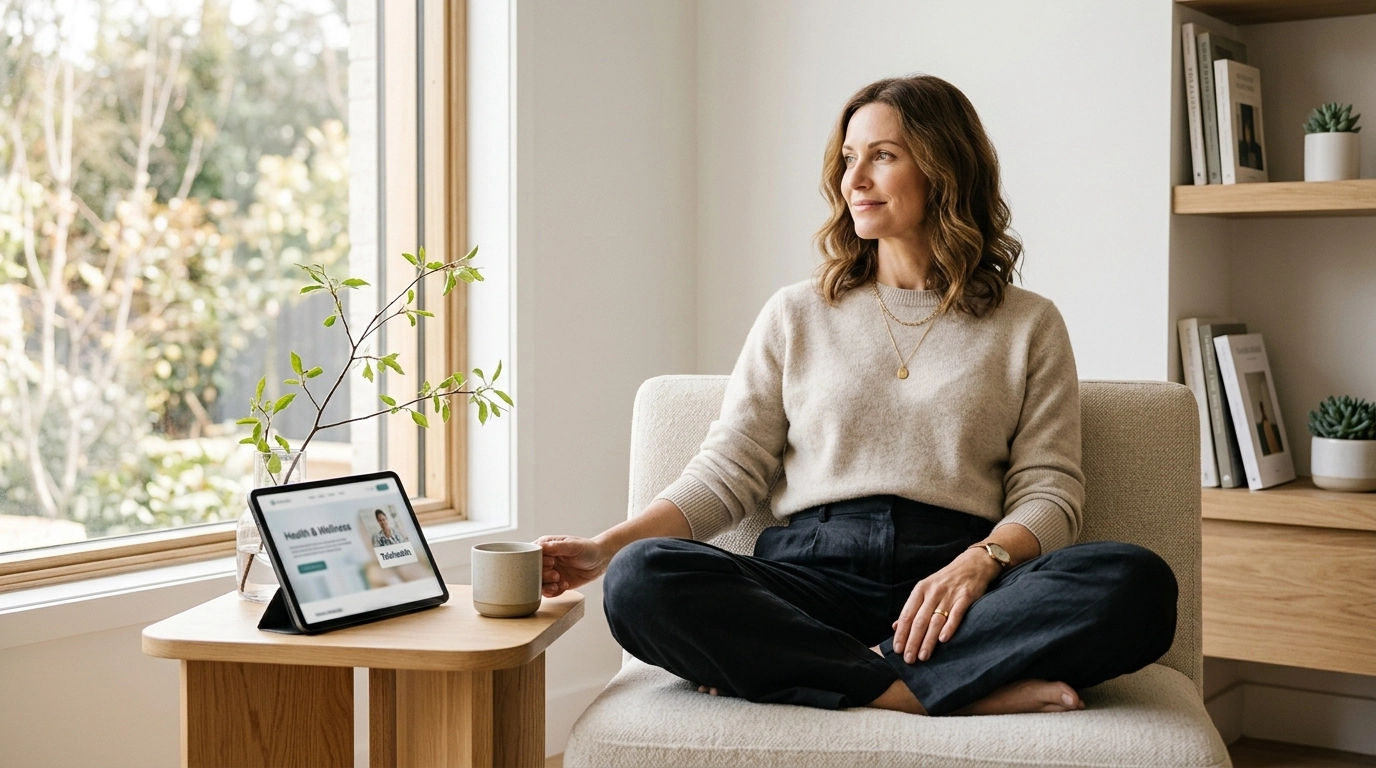 Minimalist hero image for online weight loss clinic reviews