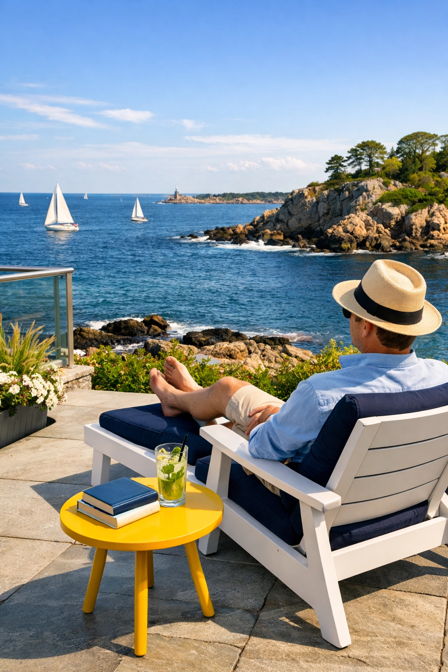 Clean patio in Marblehead near Castle Rock, highlighting the benefits of recurring Marblehead house cleaning.