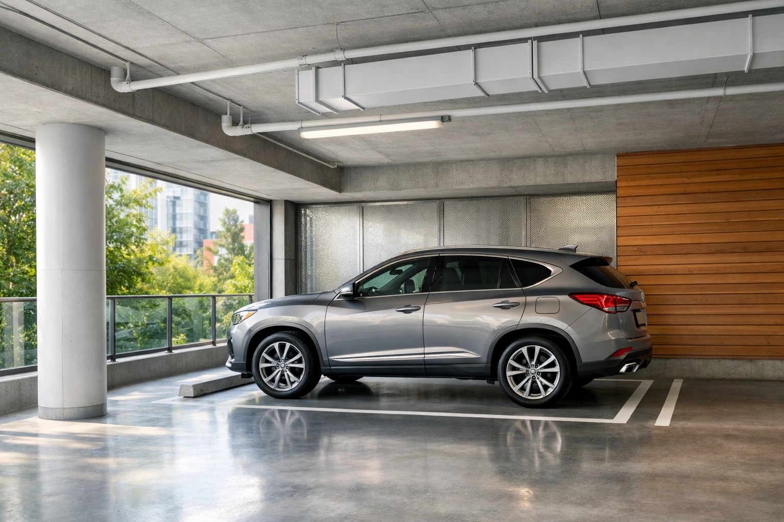 Secure private parking for furnished apartments in Seattle, offering convenience for professional monthly rentals.