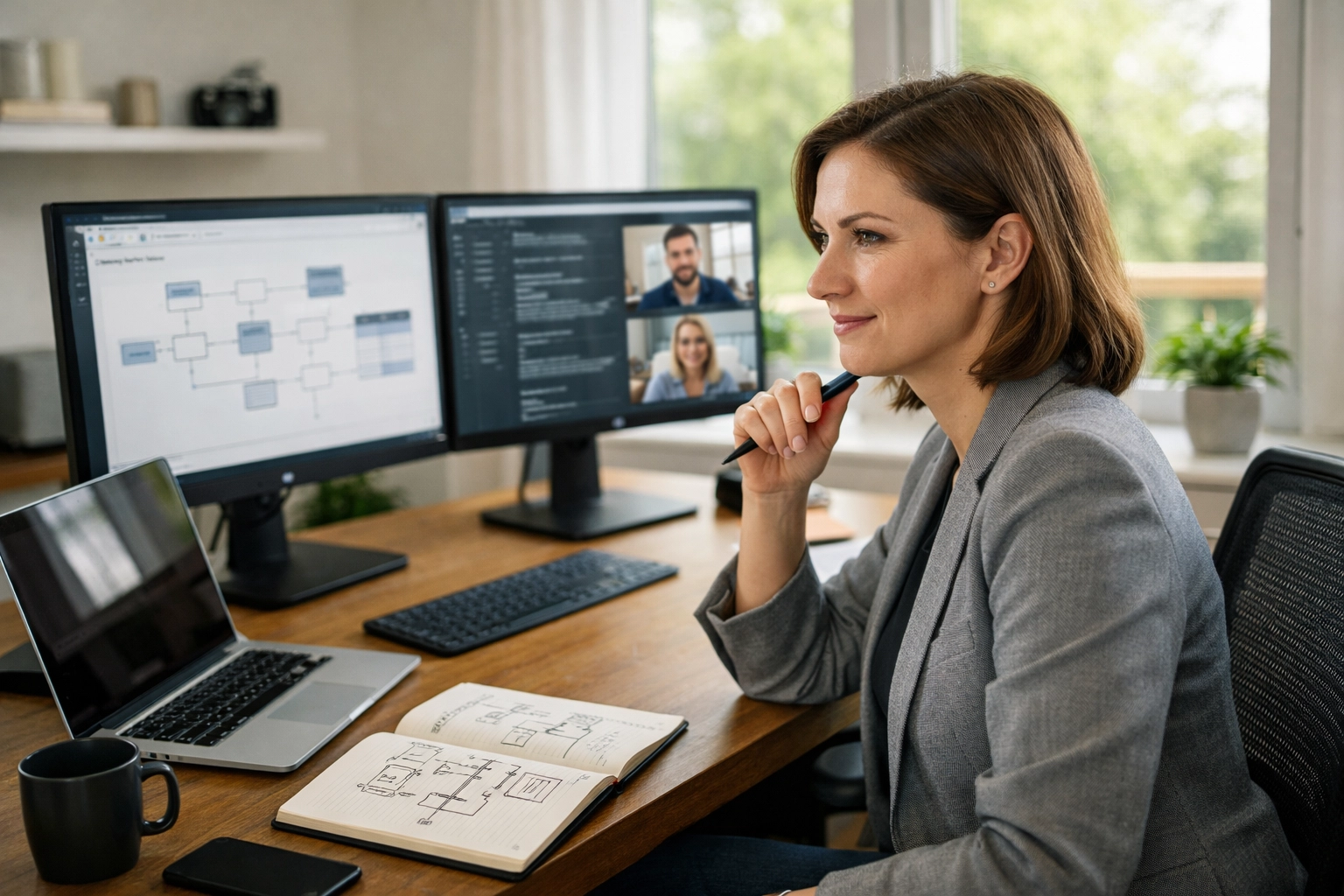 A professional ServiceNow architect working remotely as part of a cost-saving virtual implementation team.