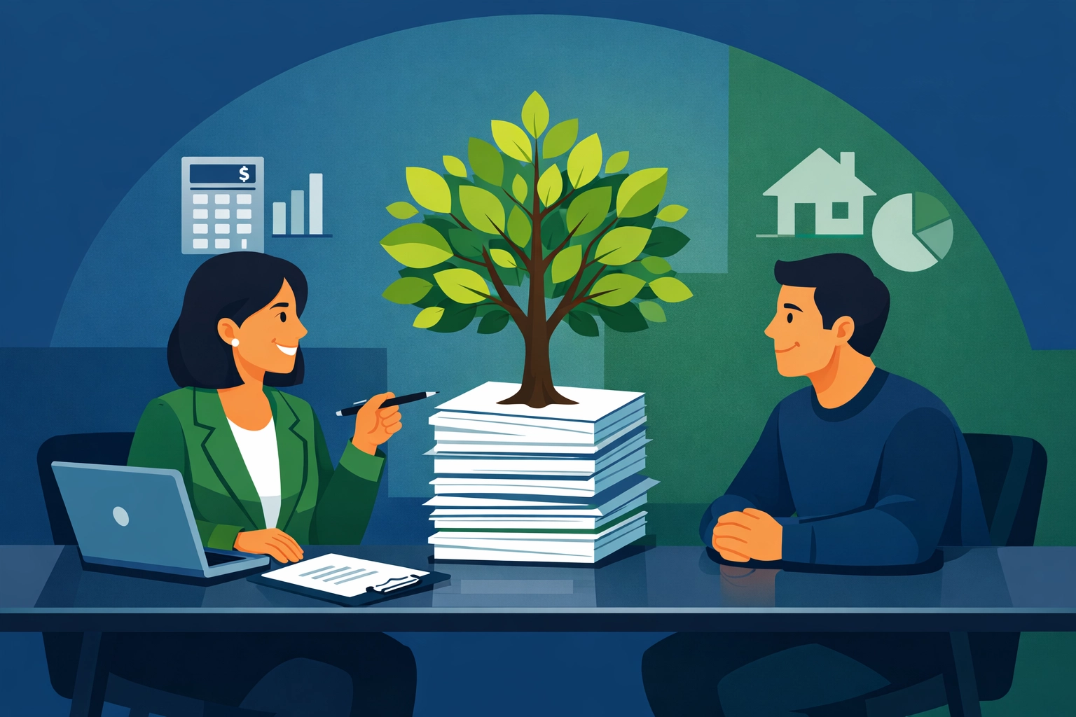 Concierge tax pro in New Haven providing expert financial planning for a client.