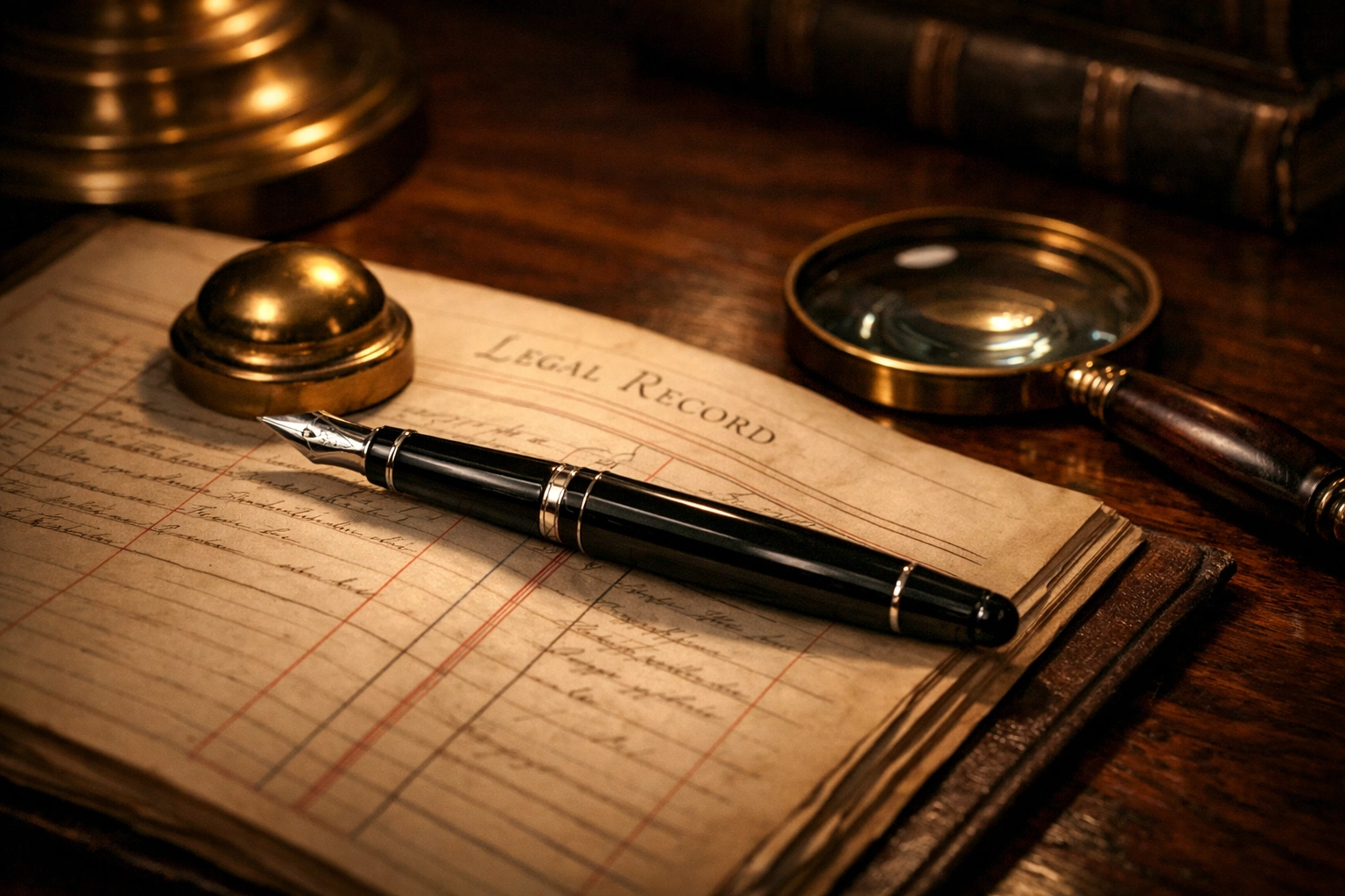 A professional signing experience with a fountain pen and legal documents for a mobile notary.
