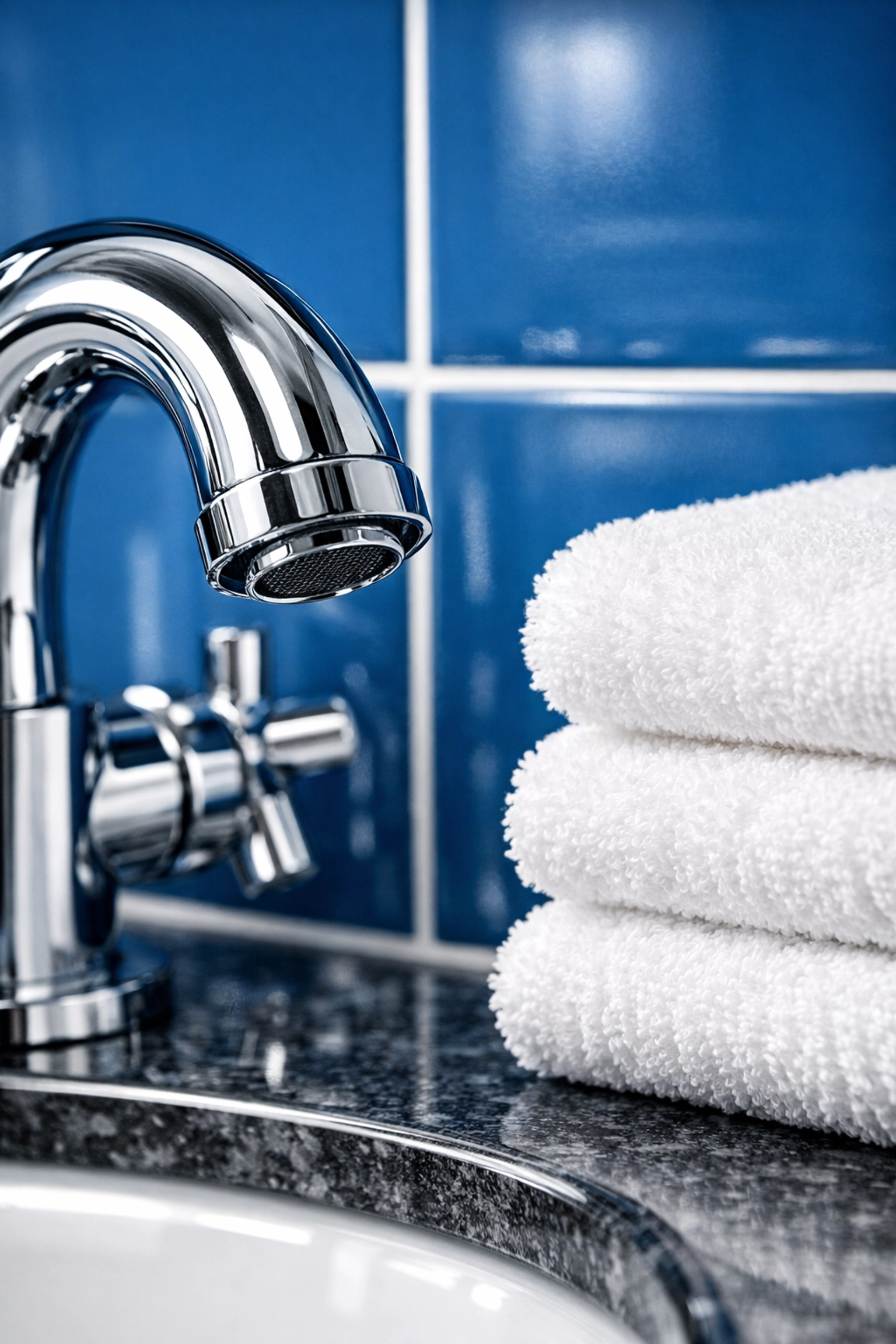 Detailed view of a spotless luxury bathroom cleaned by professional cleaners in Sudbury MA.