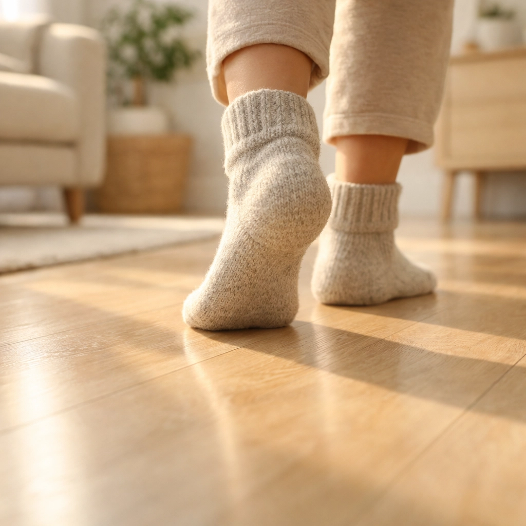 Sun-drenched laminate flooring in a peaceful home, reflecting quality property maintenance for Saskatoon owners.