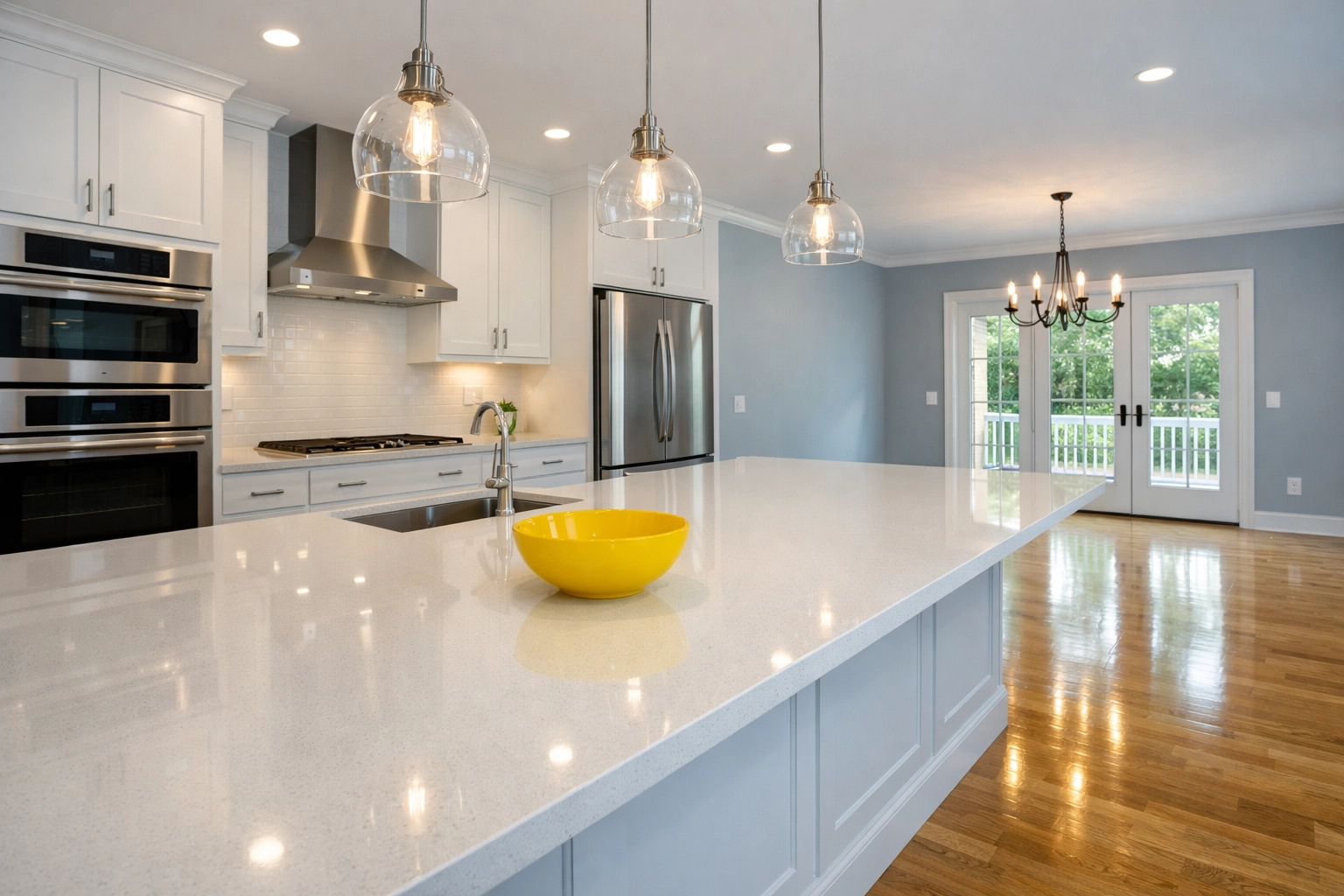A spotless modern kitchen ready for move-in after a professional deep cleaning in Winchester.