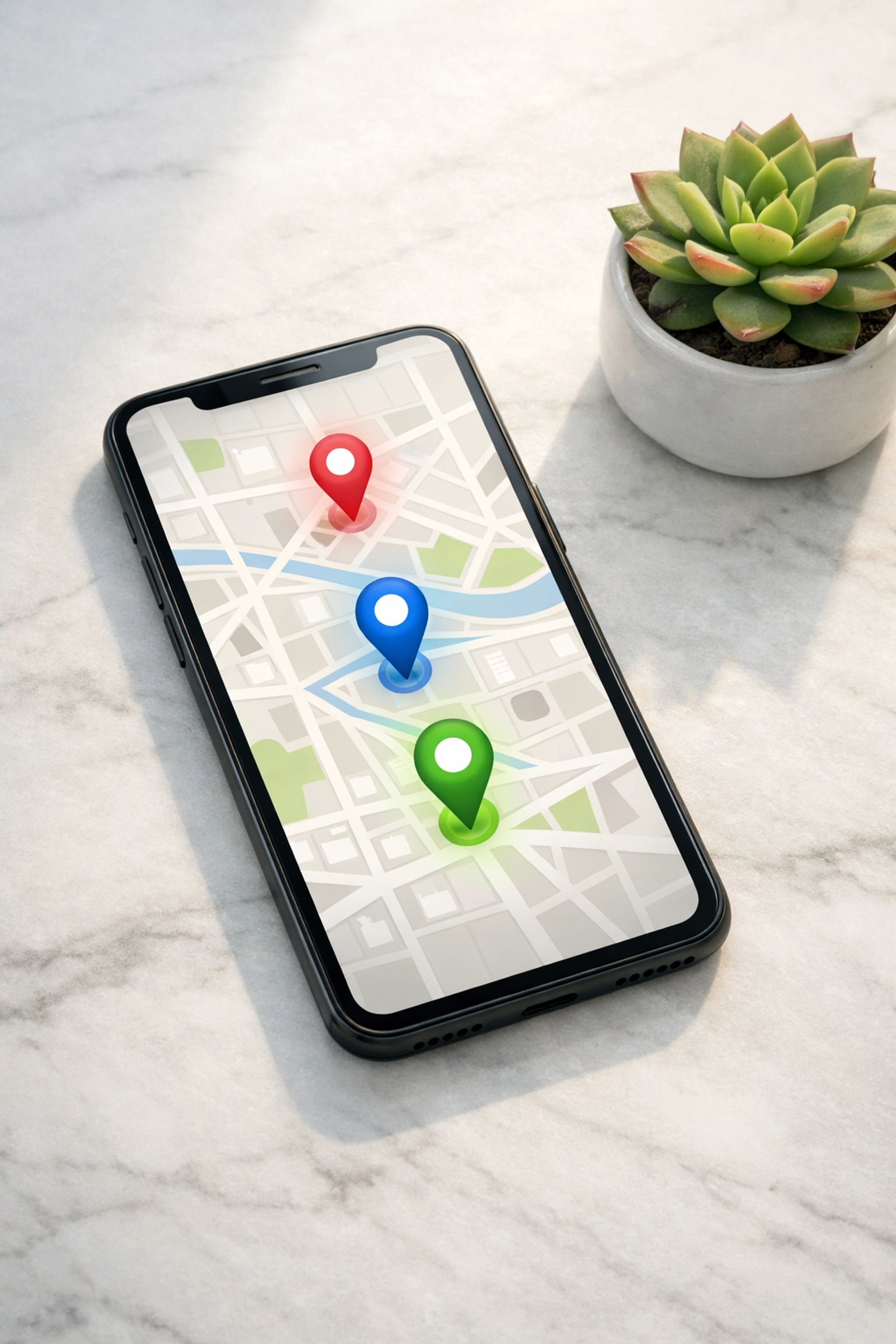 Smartphone displaying a Google Maps local 3-pack interface for chiropractic practice search results.