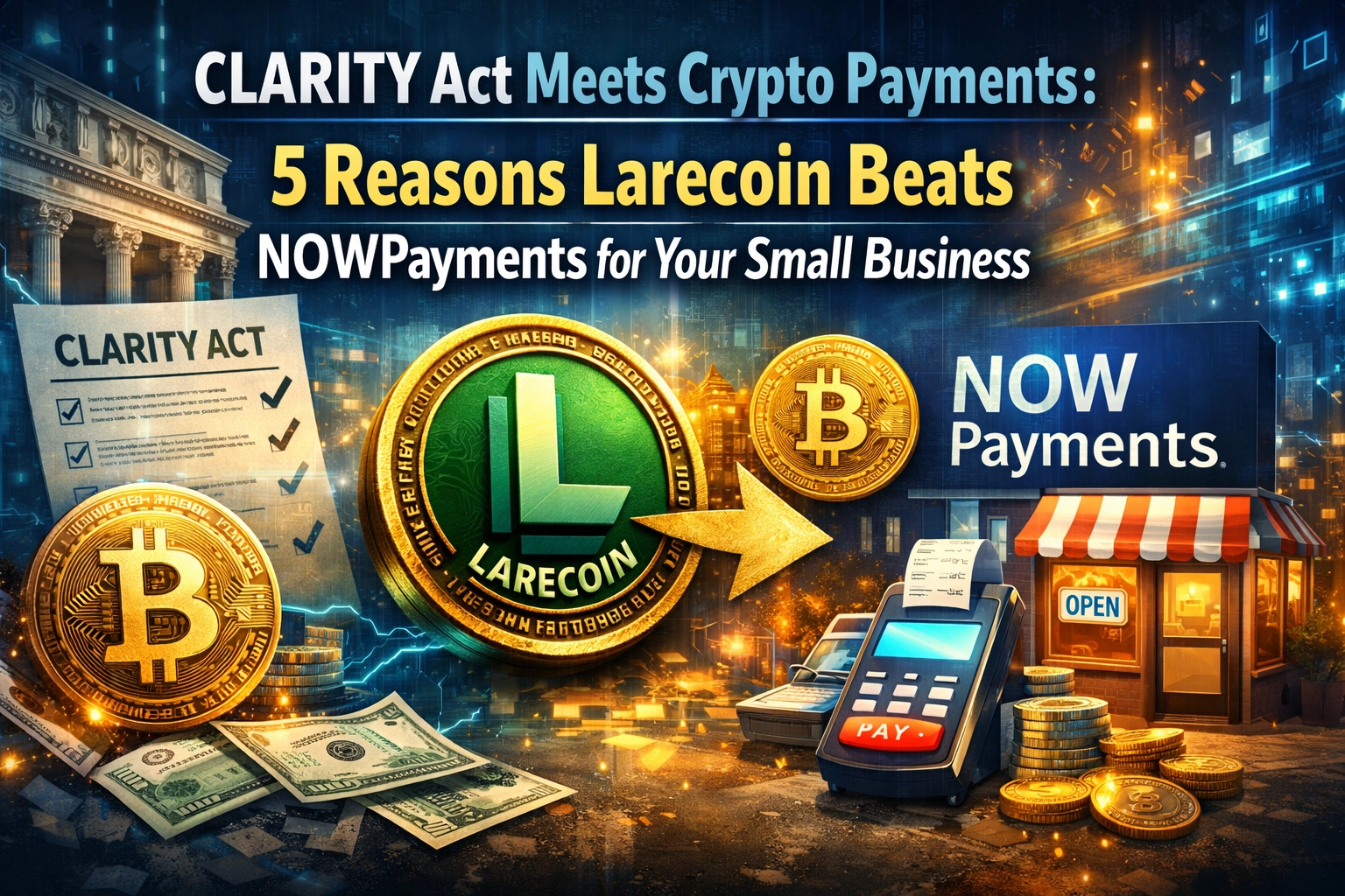 [HERO] CLARITY Act Meets Crypto Payments: 5 Reasons Larecoin Beats NOWPayments for Your Small Business