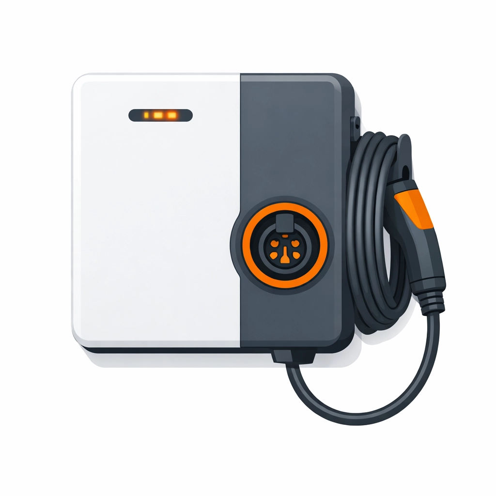 Moderne Wallbox-Ladestation für E-Autos in Wien – fachgerecht installierte Elektrotechnik.