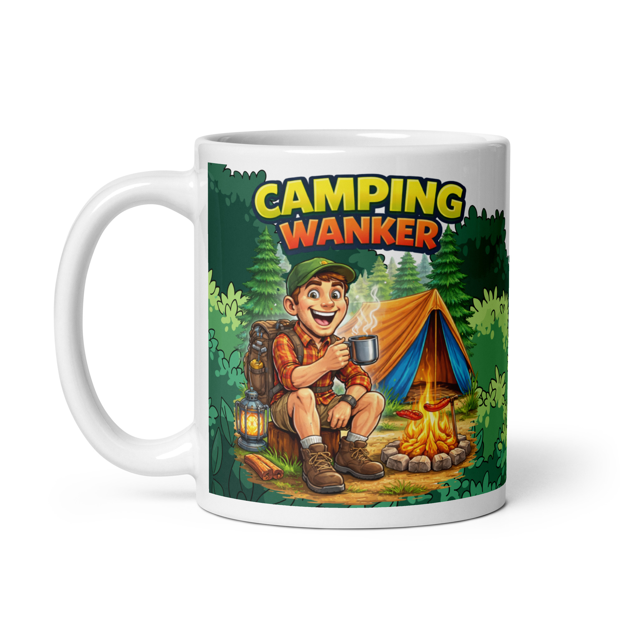 Camping Wanker Mug - funny novelty mugs and banter gifts for men