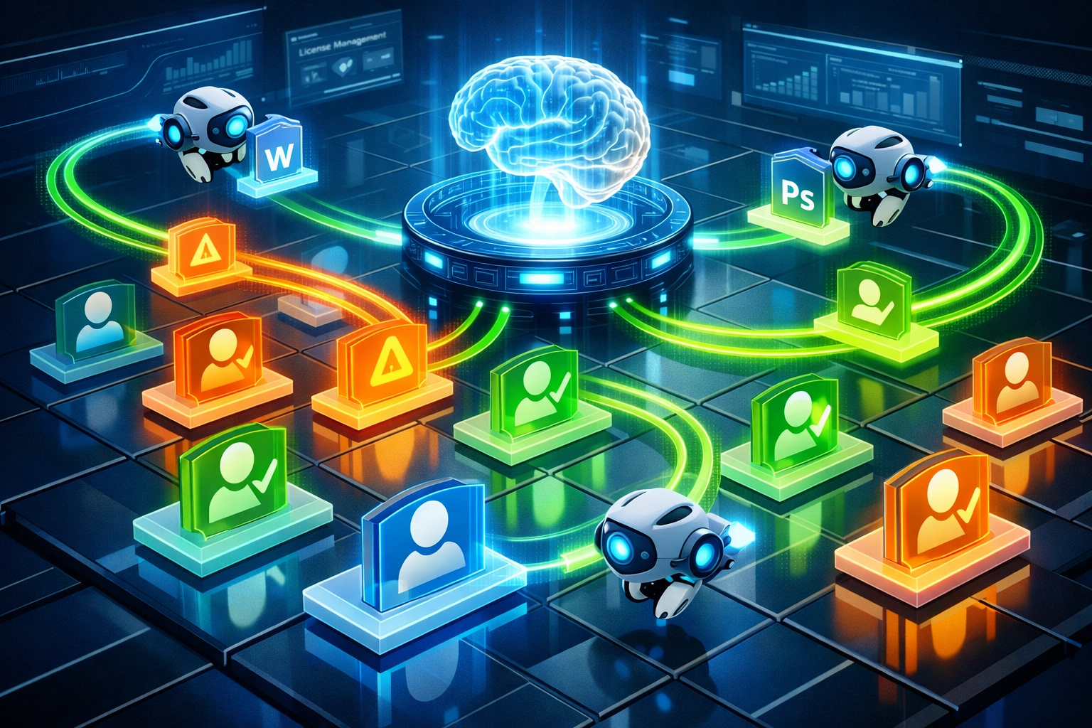 ServiceNow ITAM license optimization dashboard showing automated reallocation from inactive users
