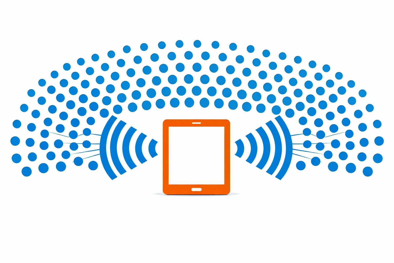 Tech-touch customer education model illustrating automated SaaS training delivery for a large user base.