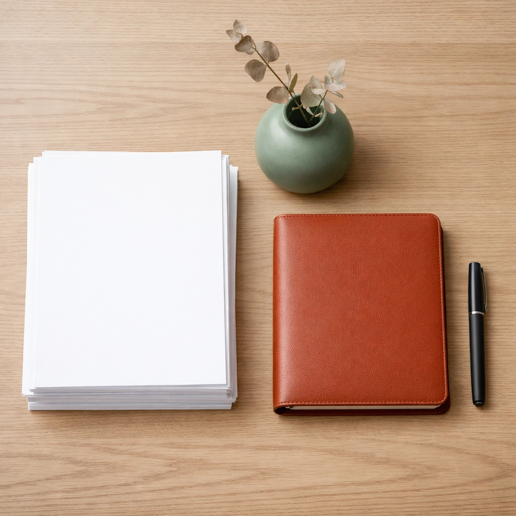 Organized legal documents and workspace for a Quantico divorce lawyer security clearance case.