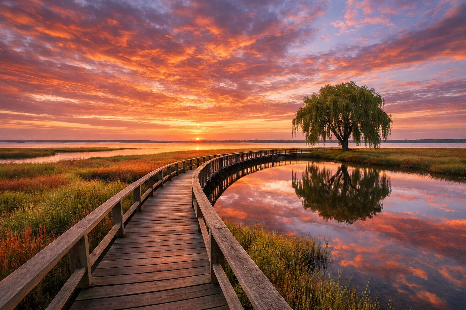 Landscape photo with leading lines and rule of thirds composition, part of our photography tutorials.